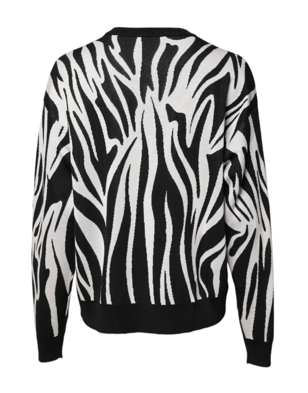 Dolce & Gabbana Schwarzer weißer Druck Frauen Pullover Sweater