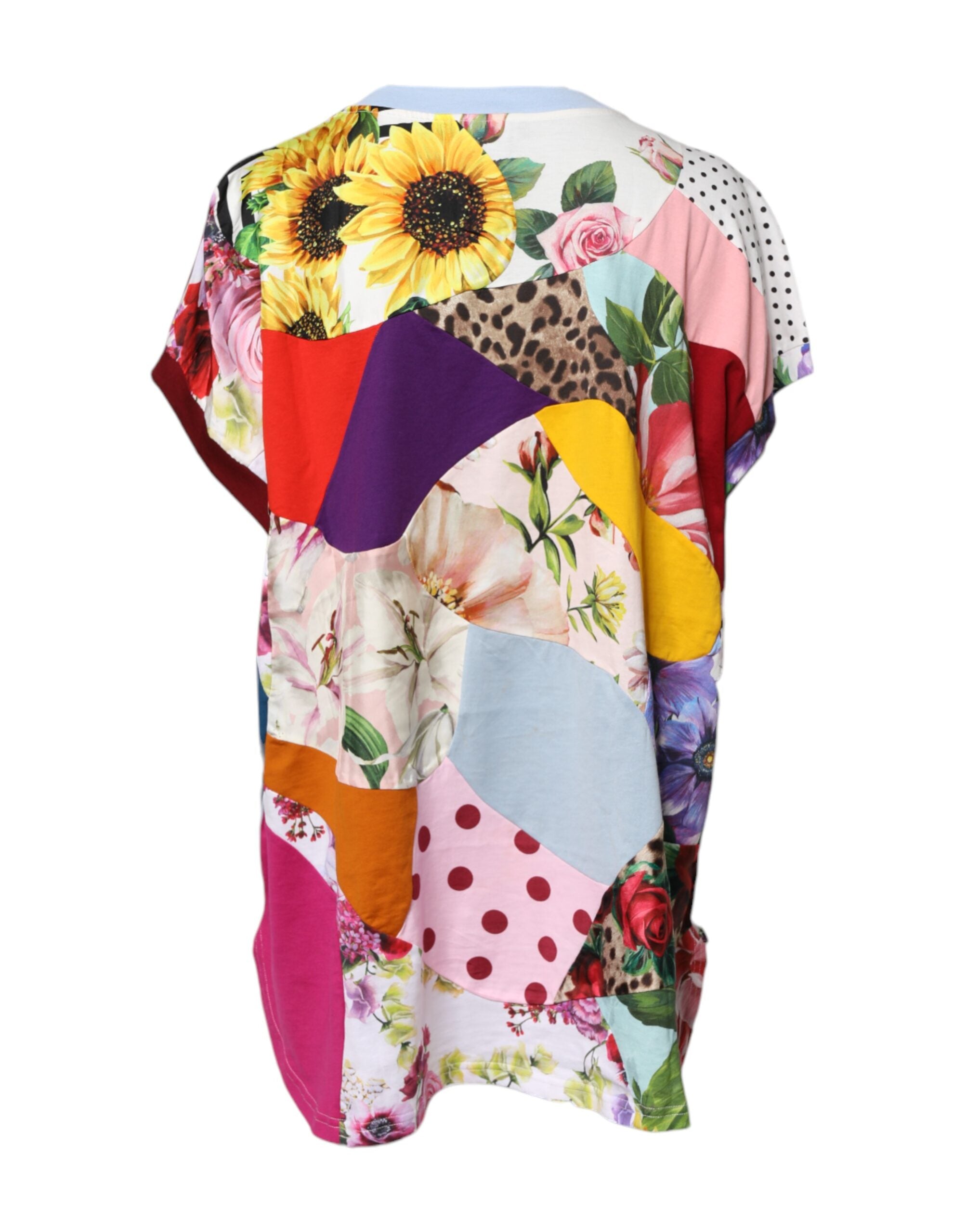 Dolce & Gabbana Multicolor Patchwork Kurzarmbluse Top