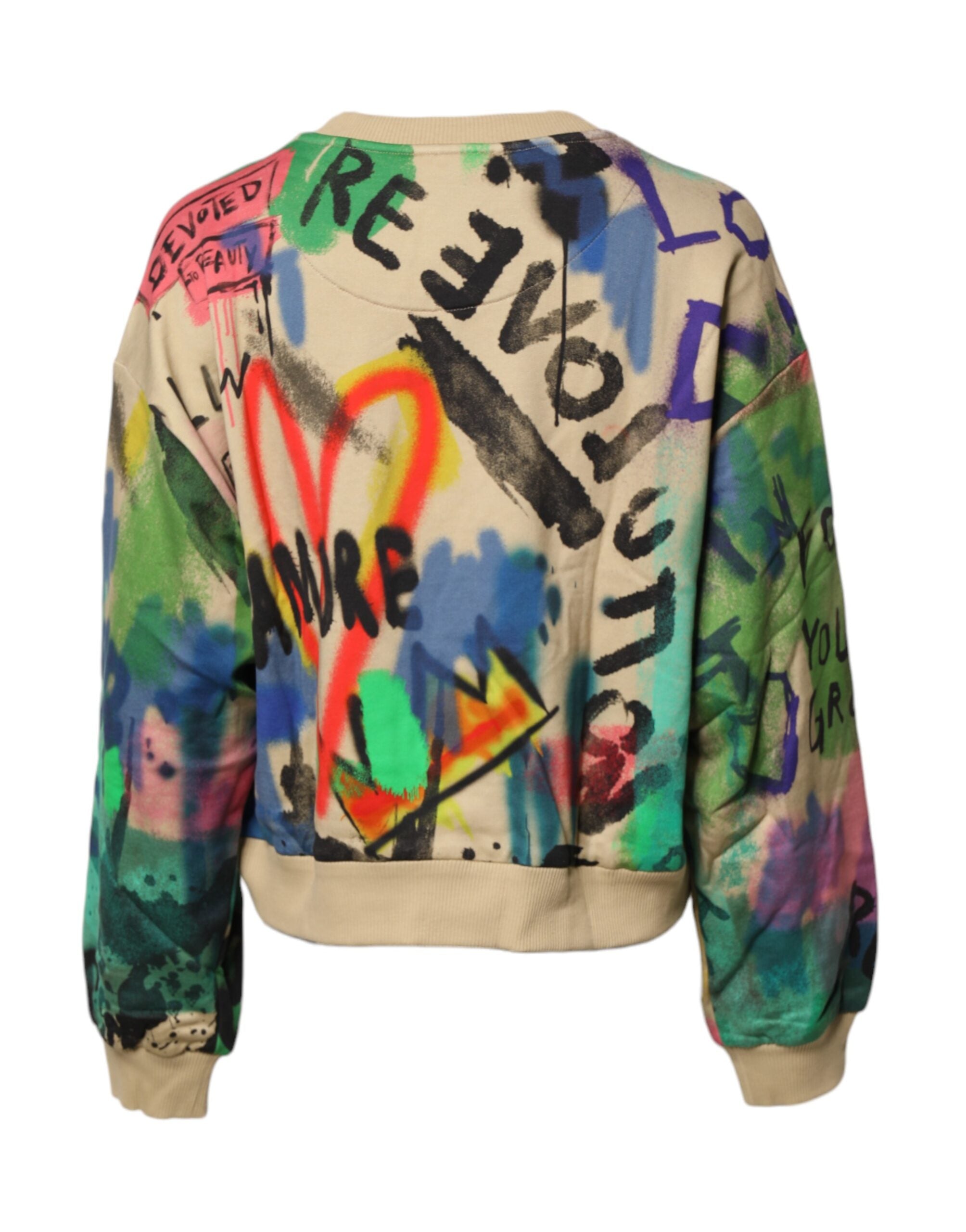 Dolce & Gabbana Pullover aus Baumwolle mit Multicolor-Druck