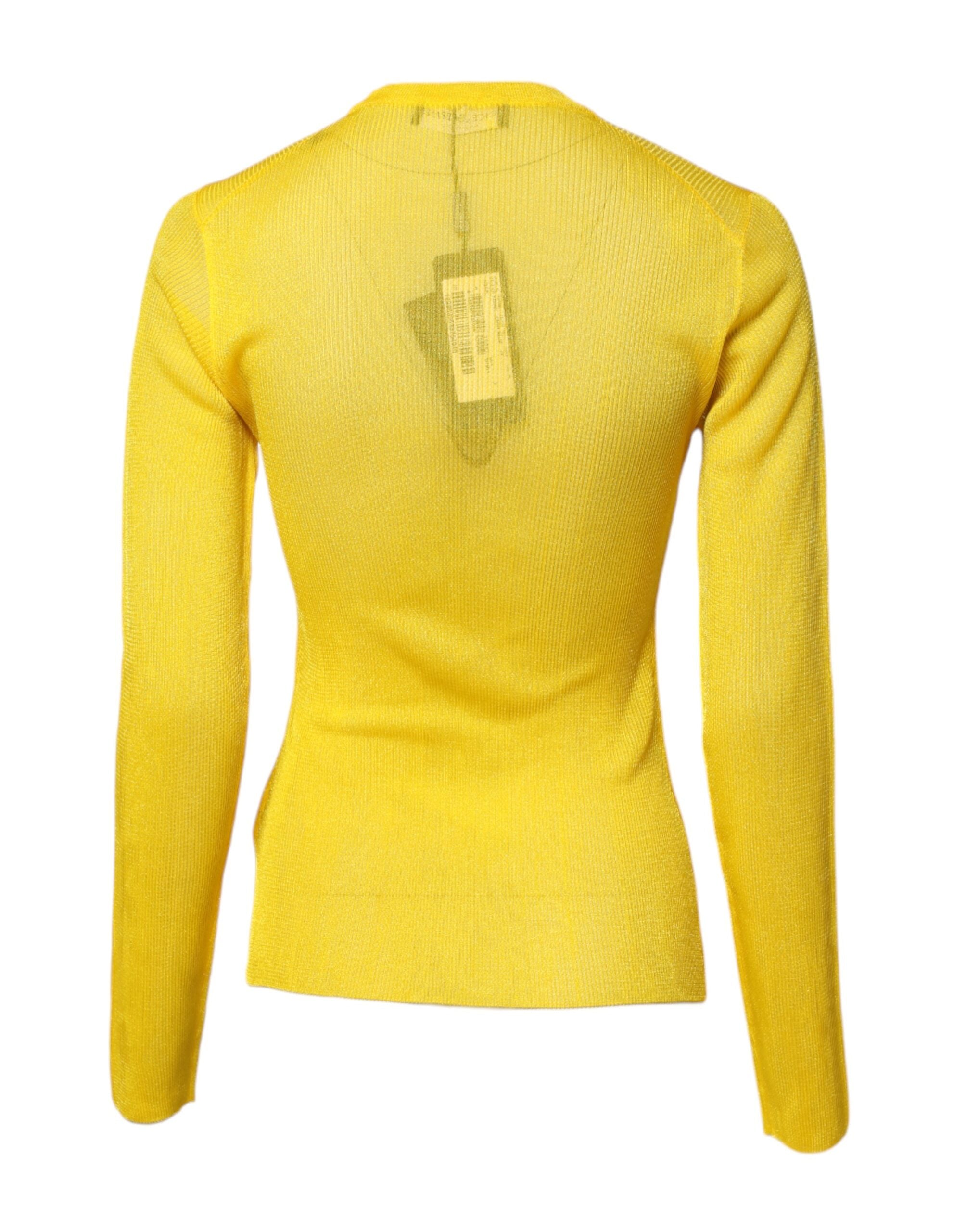 Dolce & Gabbana Gelbes Polyester Damen Pullover Top Pullover