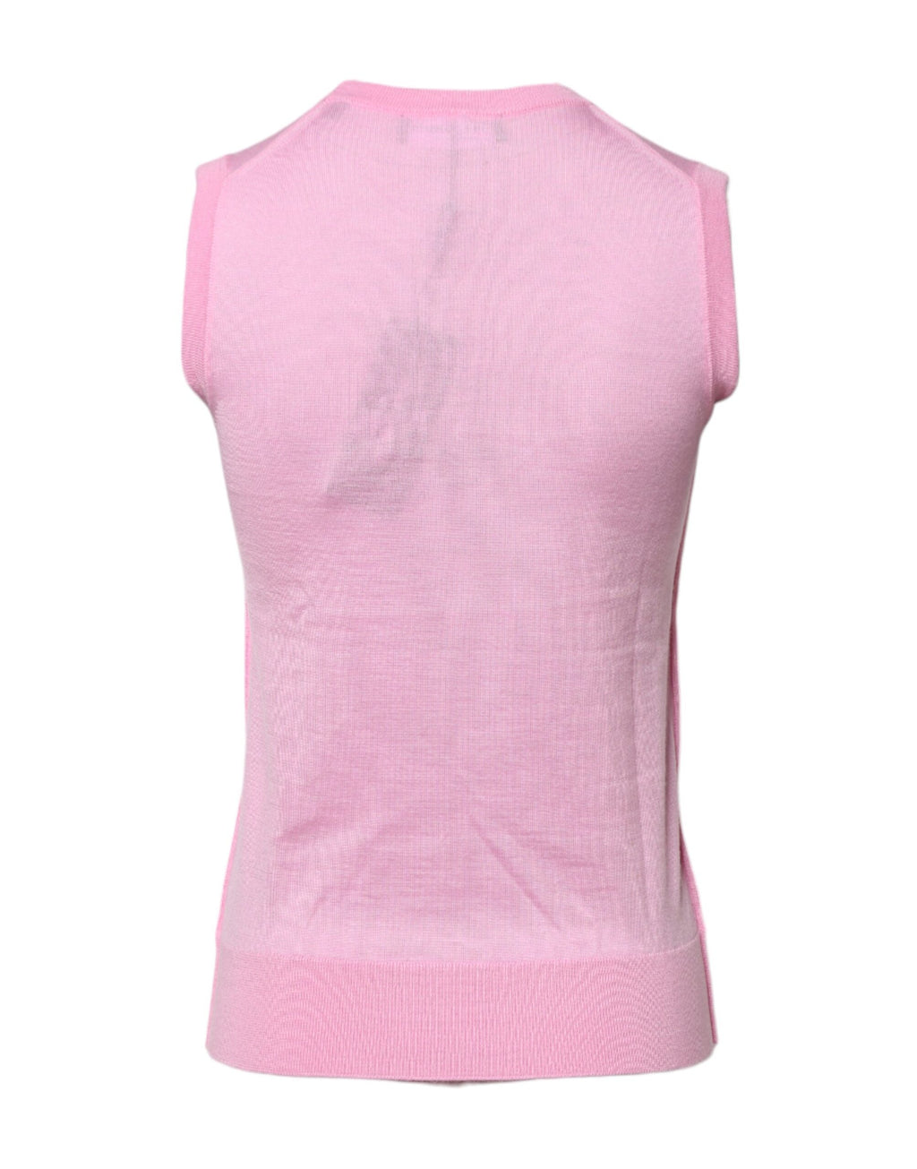 Dolce & Gabbana Rosa Kaschmir Rundhalsausschnitt Ärmelloses Tank-Top