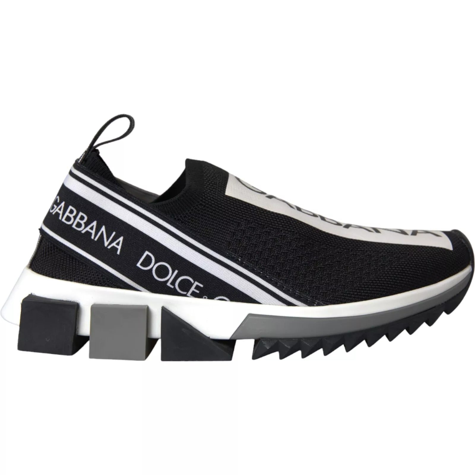 Dolce & Gabbana Schwarz Weiß Slip On Sorrento Sneakers Schuhe