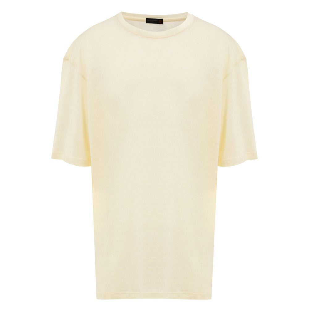 Corneliani T-Shirt aus gelbem Leinen
