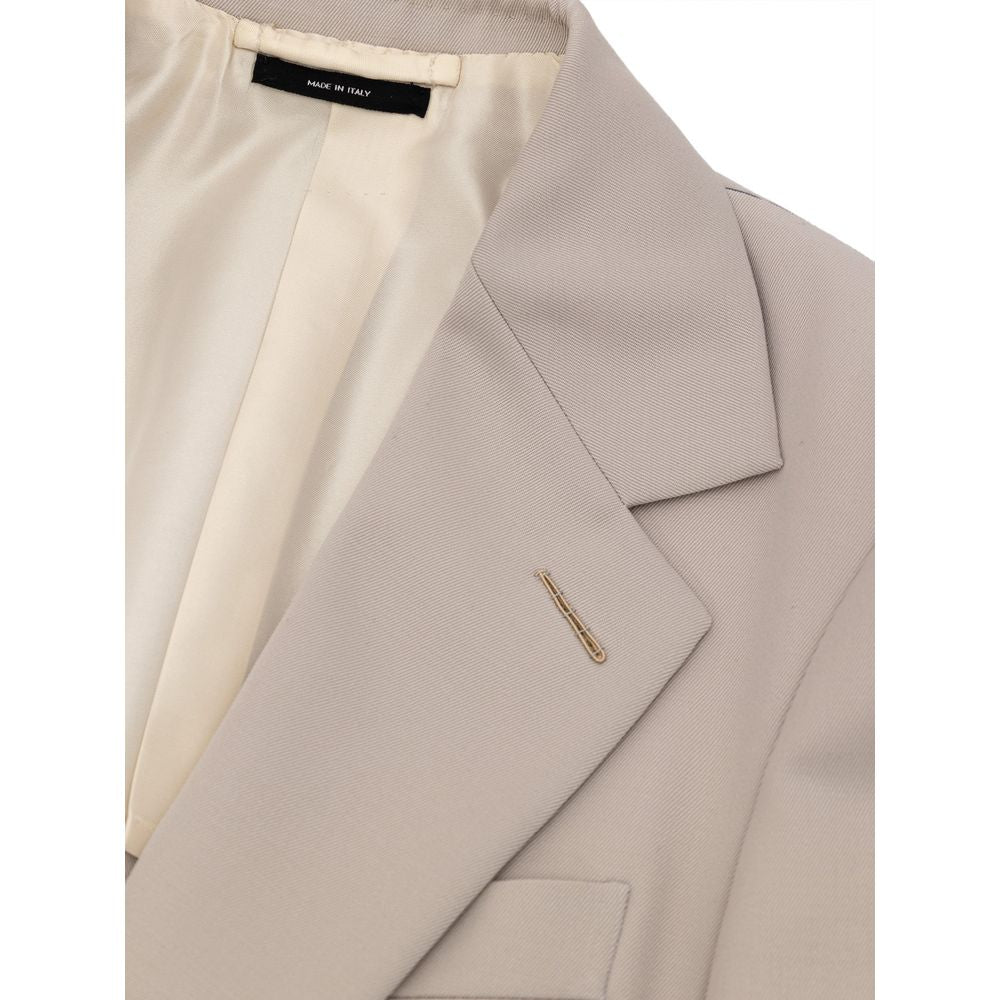 Tom Ford Beigefarbener Wollanzug &amp