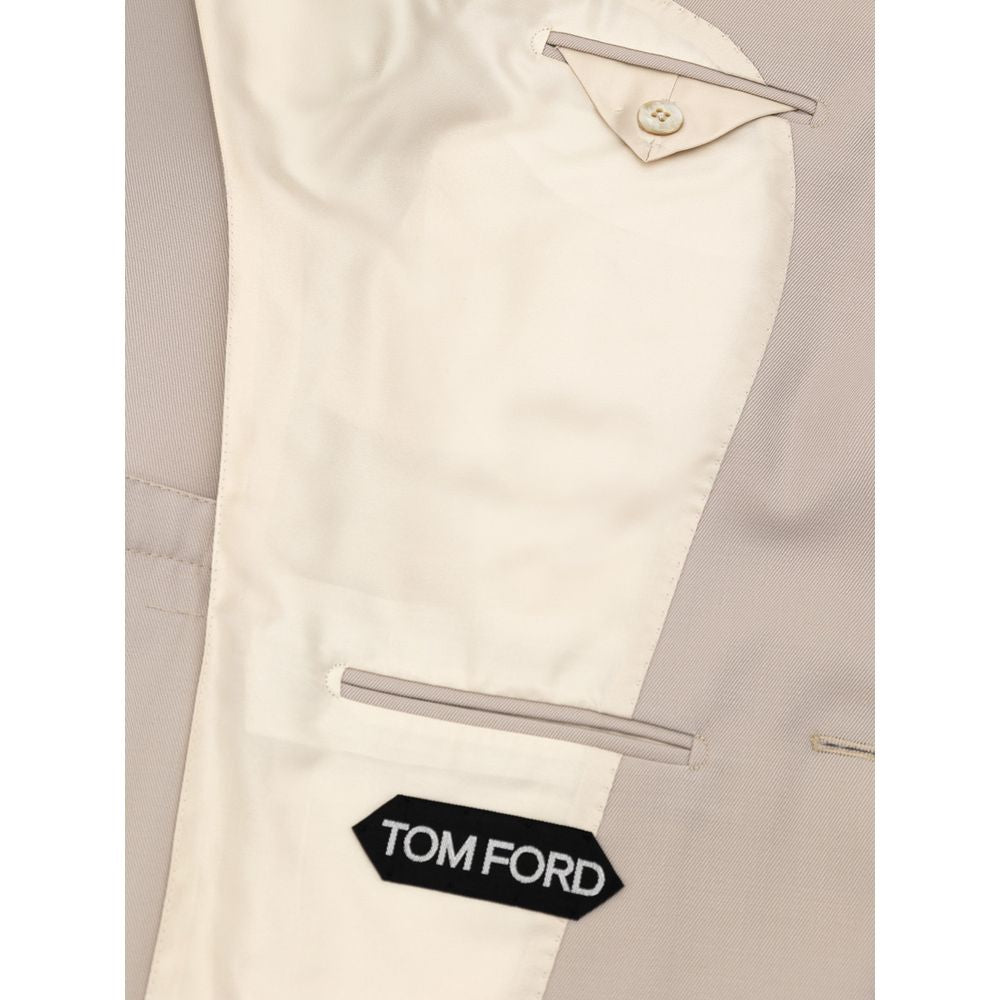 Tom Ford Beigefarbener Wollanzug &amp