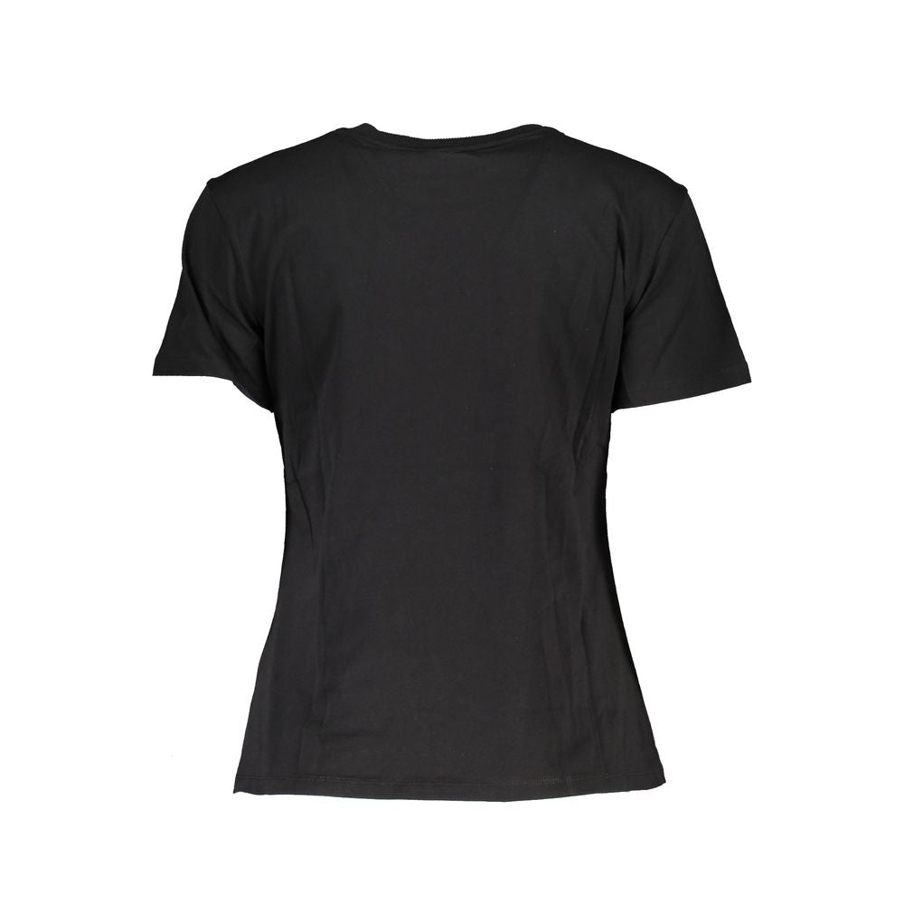 Patrizia Pepe Schwarzes Baumwoll-T-Shirt für Frauen