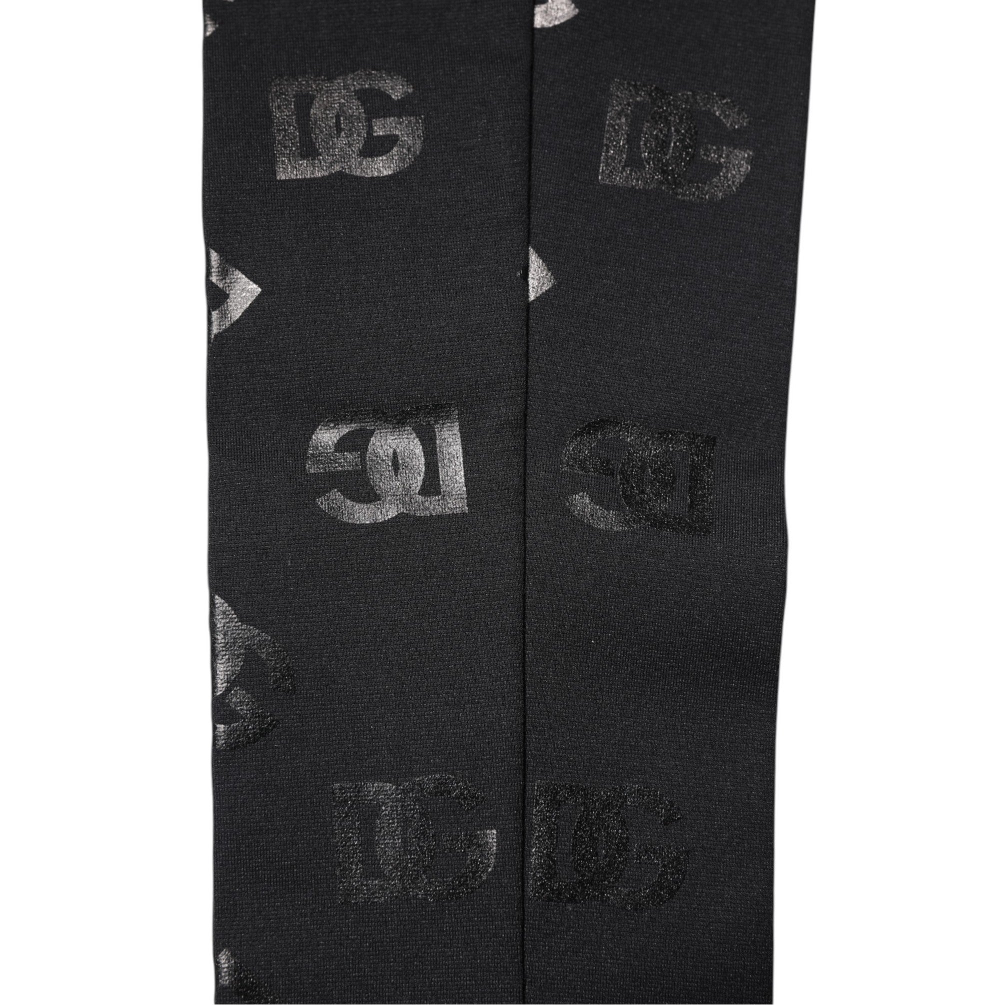Dolce & Gabbana Schwarze DG-Logo-Monogramm-Wollstretch-Armstulpen