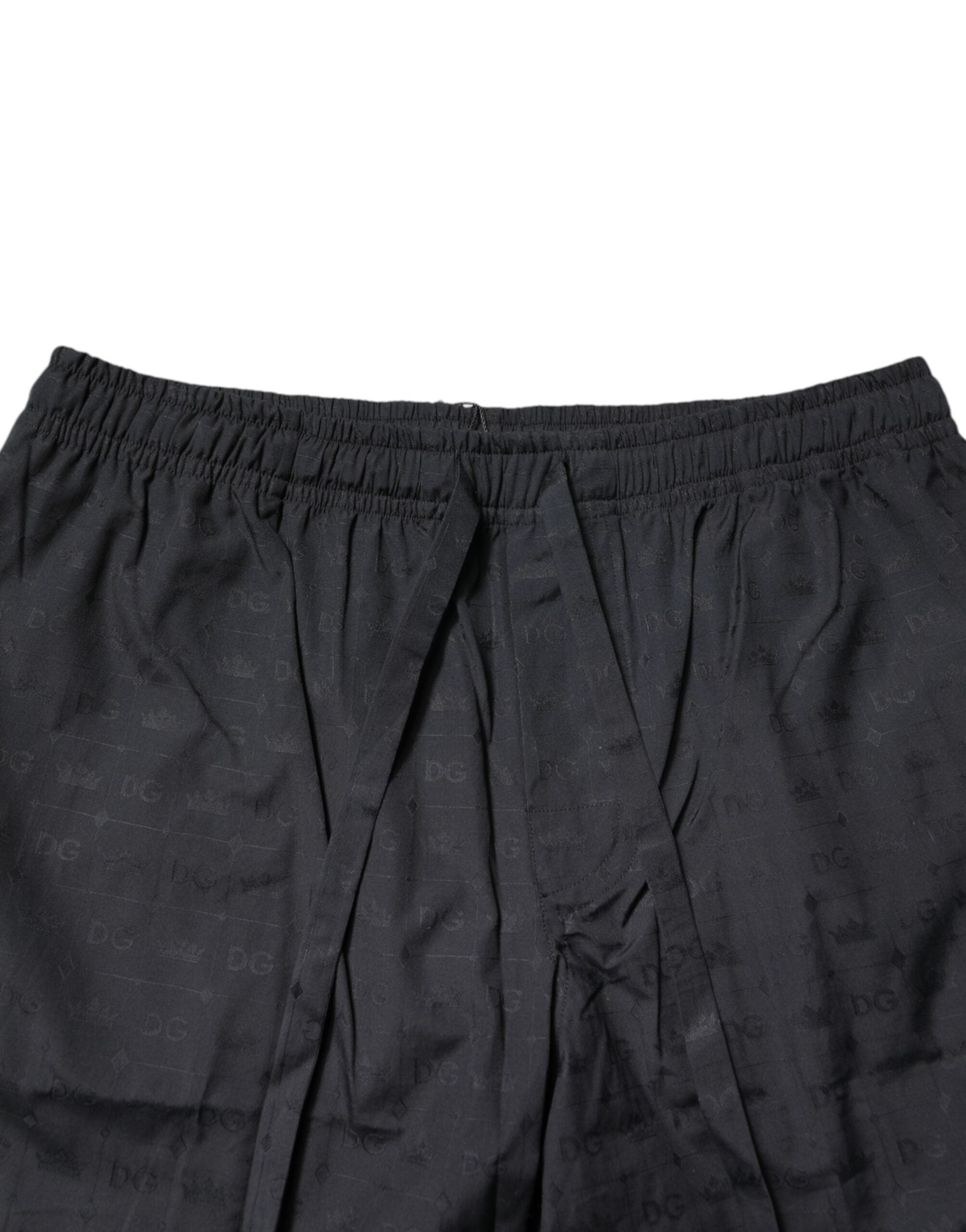 Dolce & Gabbana Schwarzer Baumwoll-Pyjama für Männer Schlafanzug