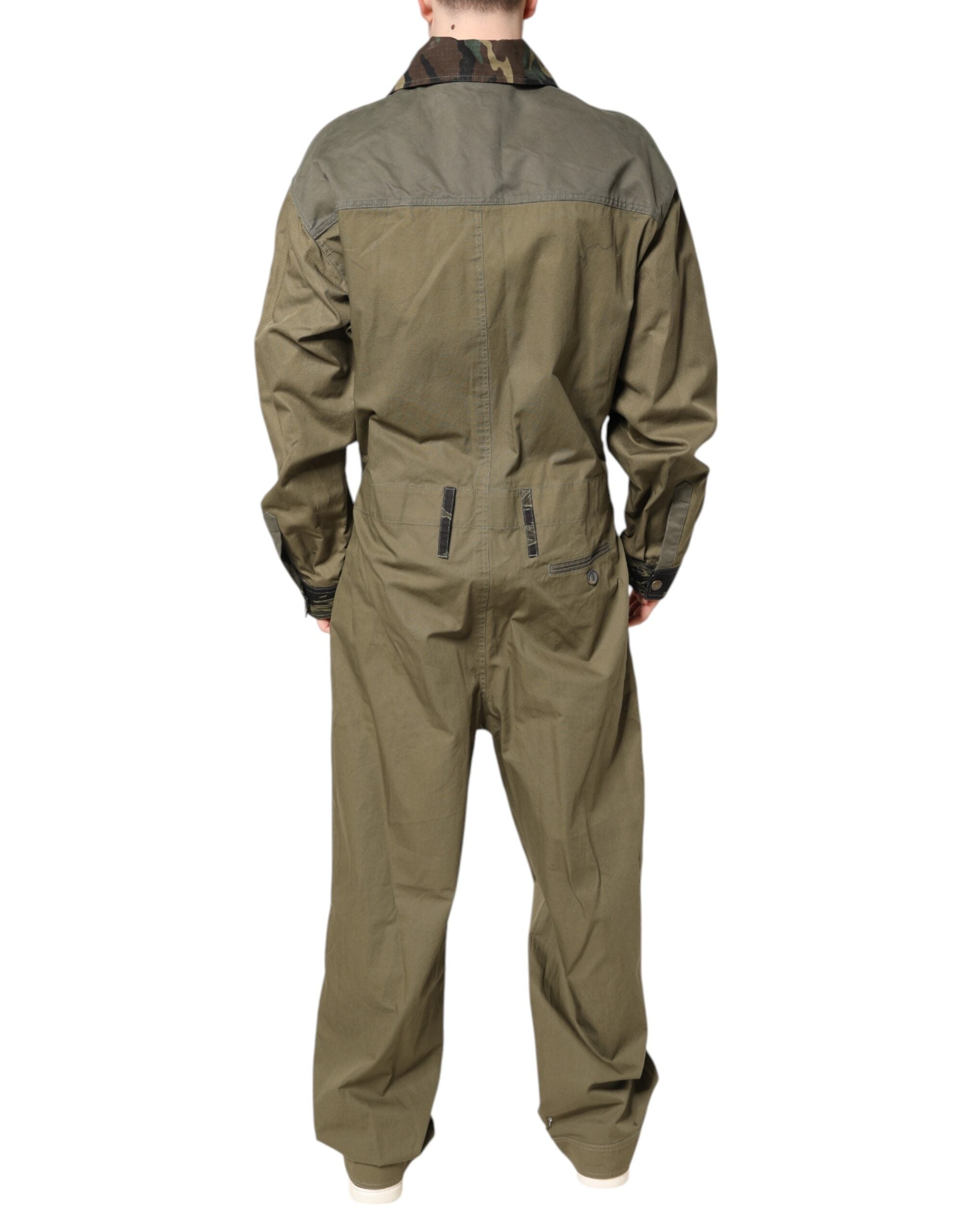 Dolce & Gabbana Braunes Baumwoll-Stretch-Hemd-Hose Freizeit-Set