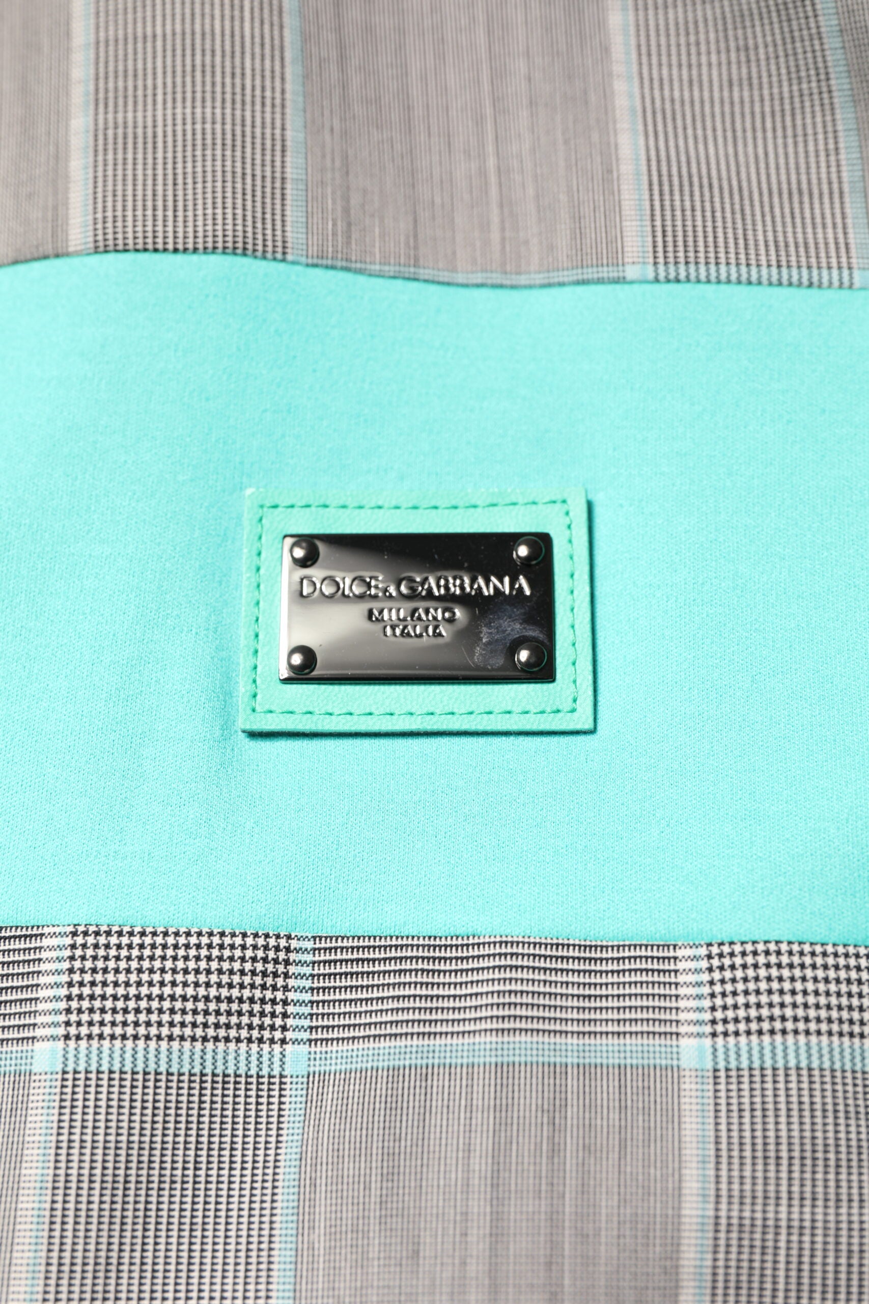 Dolce & Gabbana Mehrfarbig karierte Windbreaker-Jacke mit durchgehendem Reißverschluss