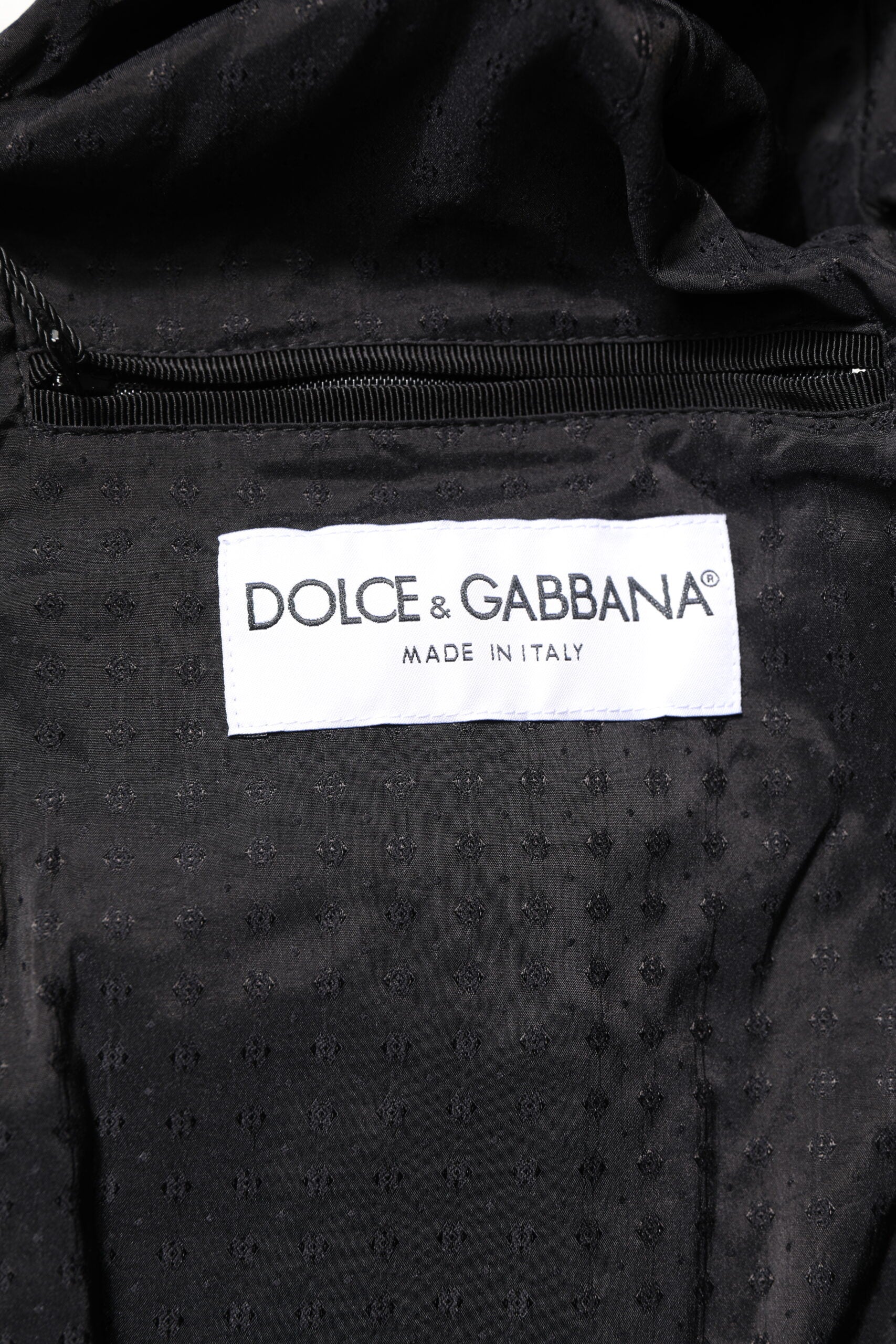 Dolce & Gabbana Schwarze Lammfell Leder Bikerjacke mit Reißverschluss