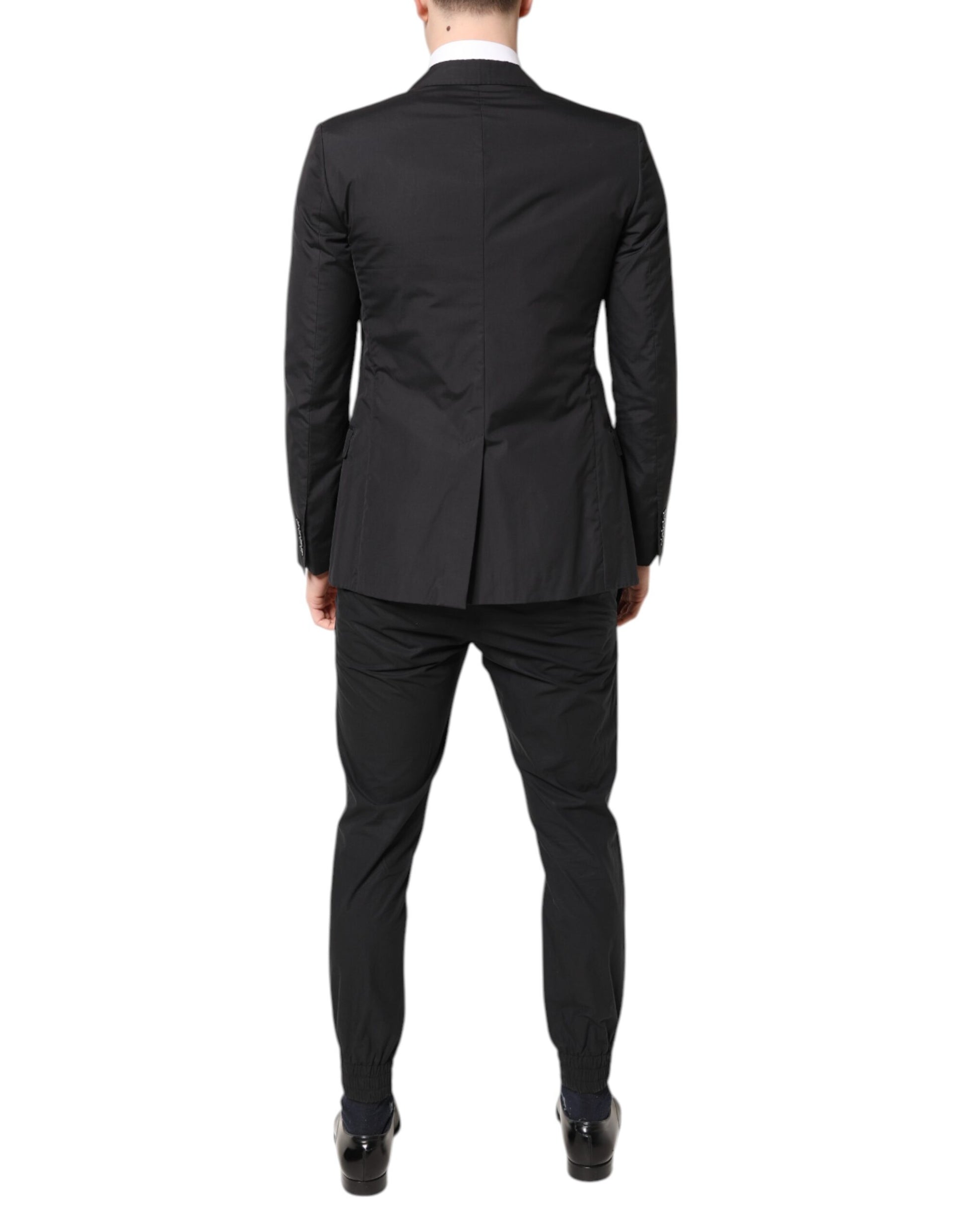 Dolce & Gabbana Schwarzer Cotton TAORMINA Formal 2 Piece Anzug