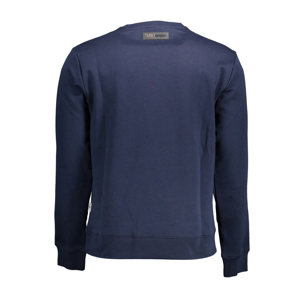 Plein Sport Blauer Baumwollpullover für Männer