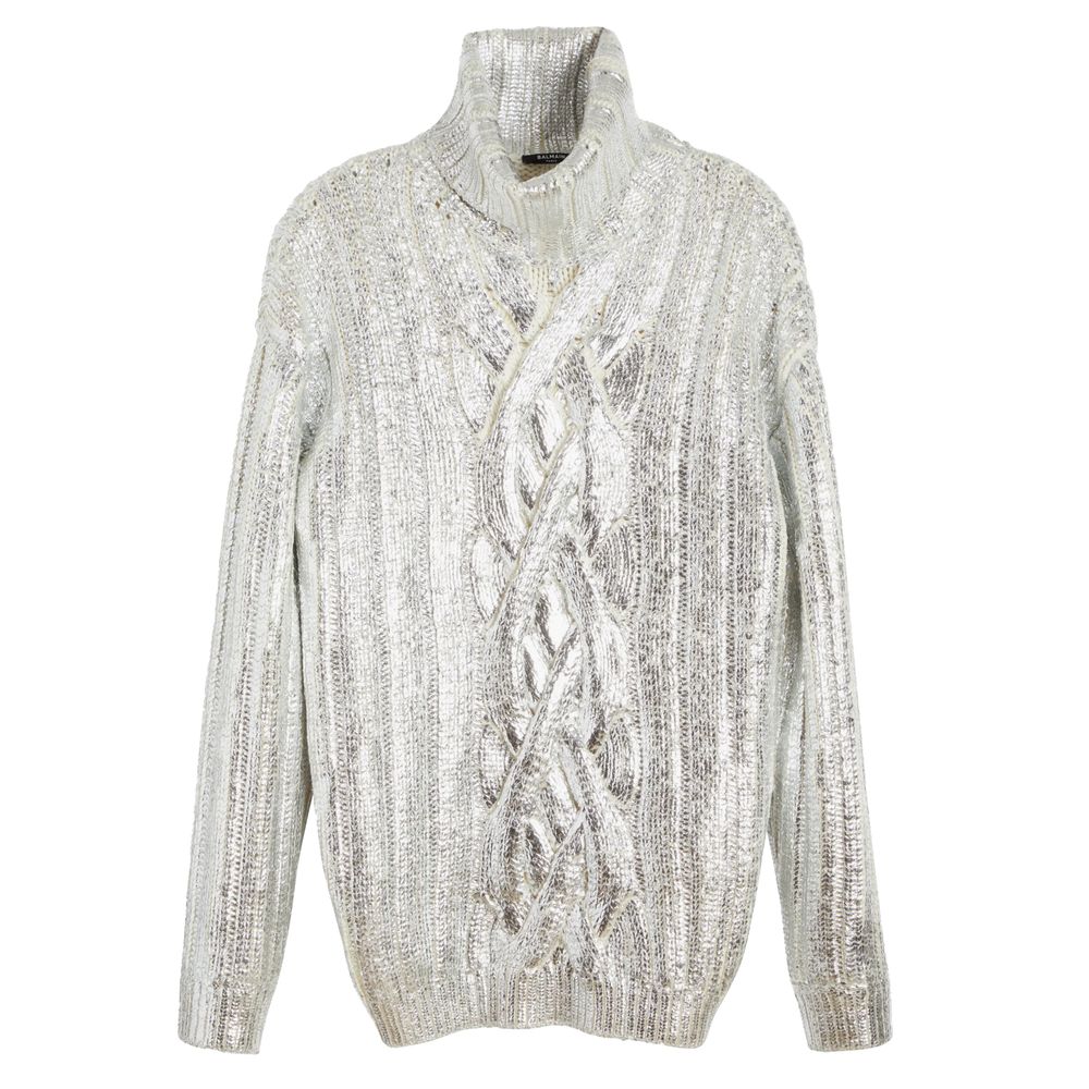 Balmain Brauner Rollkragenpullover aus Wolle für Männer