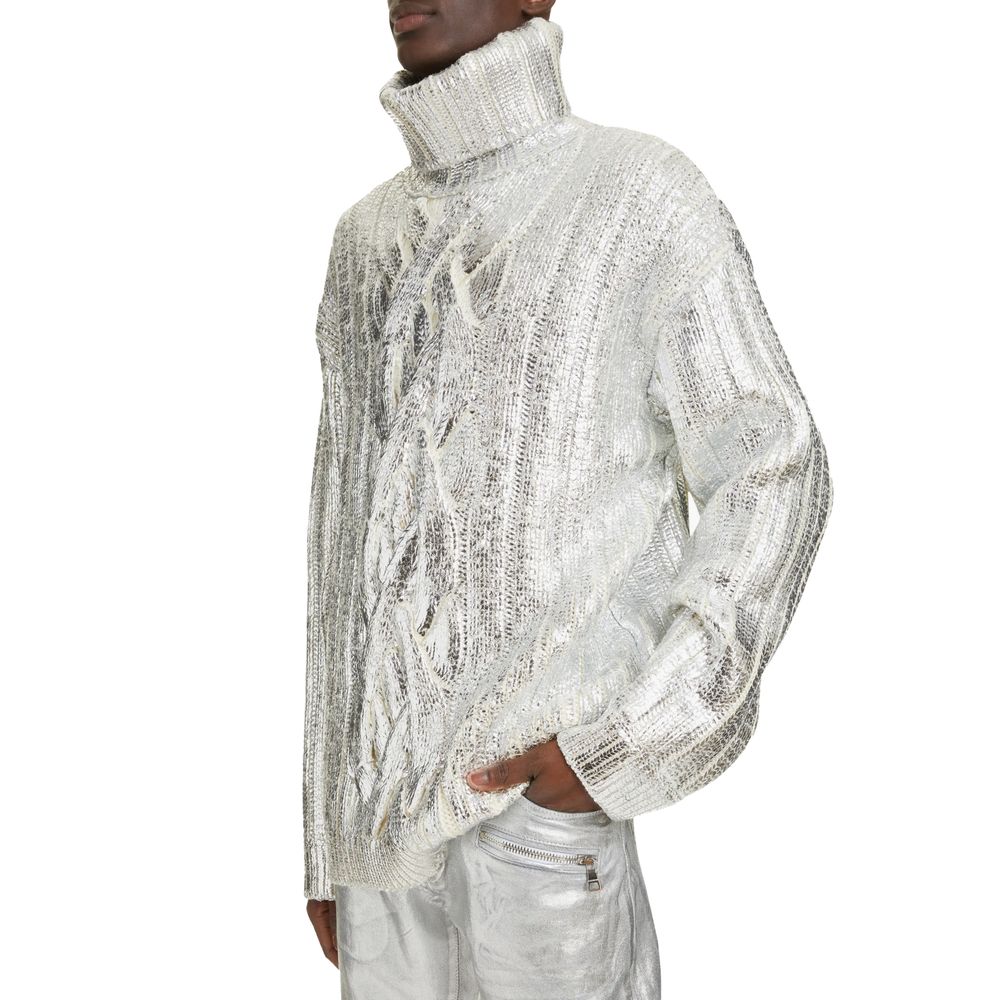 Balmain Brauner Rollkragenpullover aus Wolle für Männer