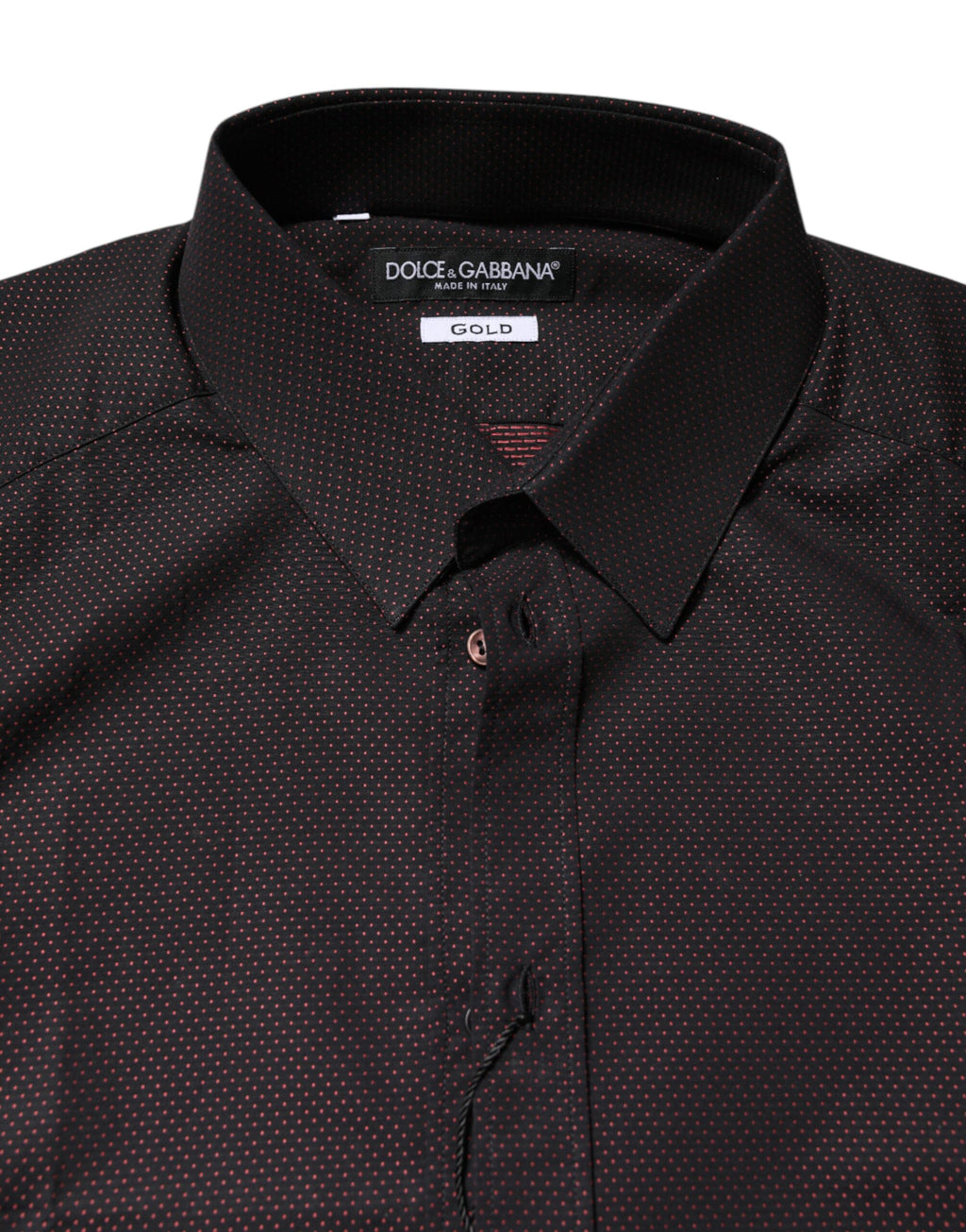 Dolce & Gabbana Kastanienbraunes Jacquard-Baumwollhemd GOLD für Herren