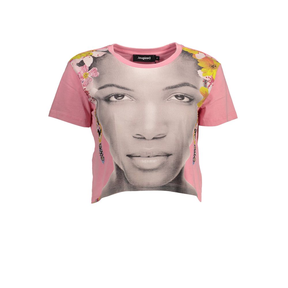 Desigual Rosa Baumwolle Frauen T-Shirt