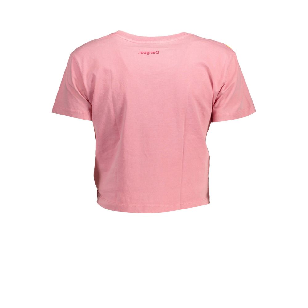 Desigual Rosa Baumwolle Frauen T-Shirt