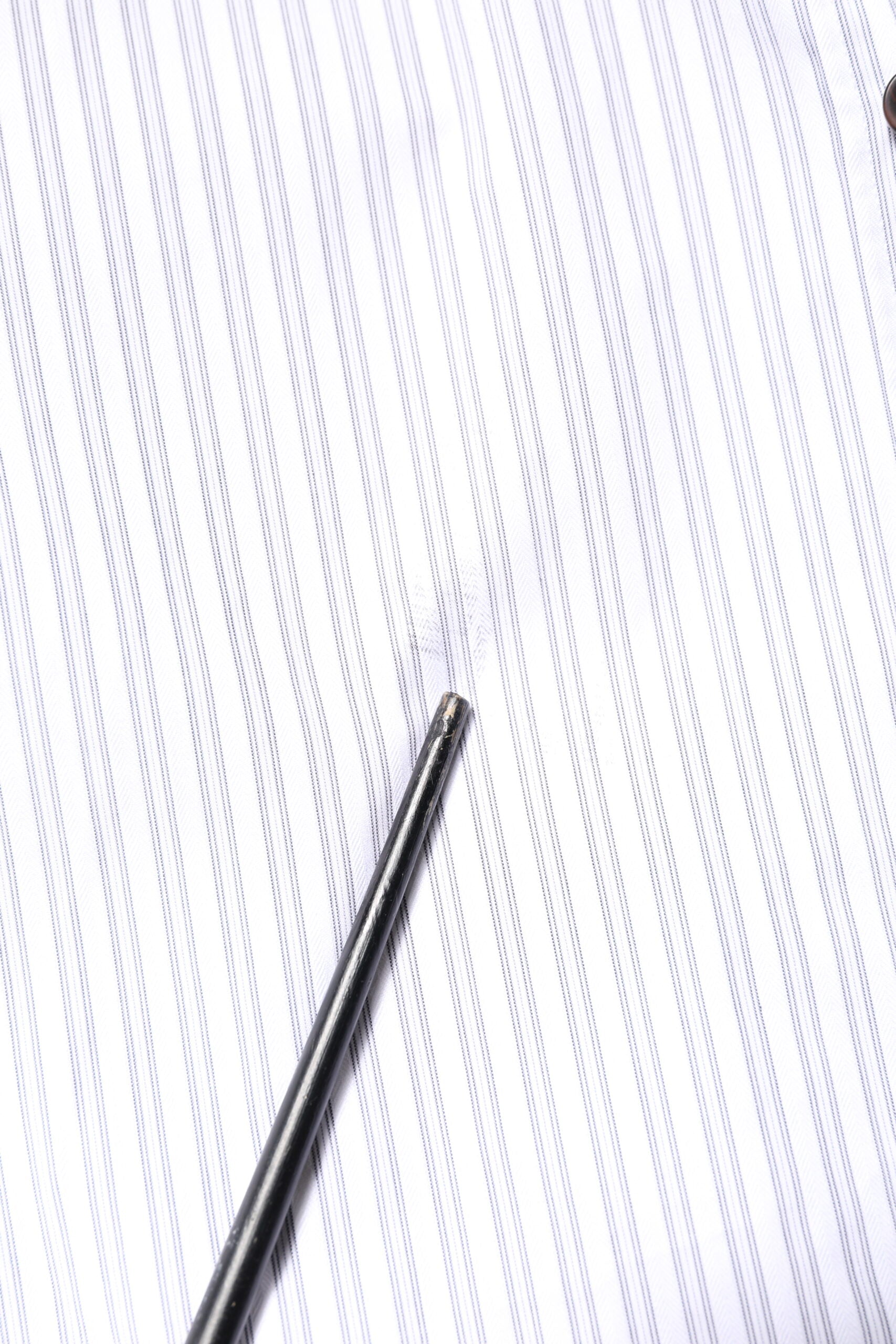 Dolce & Gabbana Weiß gestreiftes MARTINI Herrenhemd aus Baumwolle