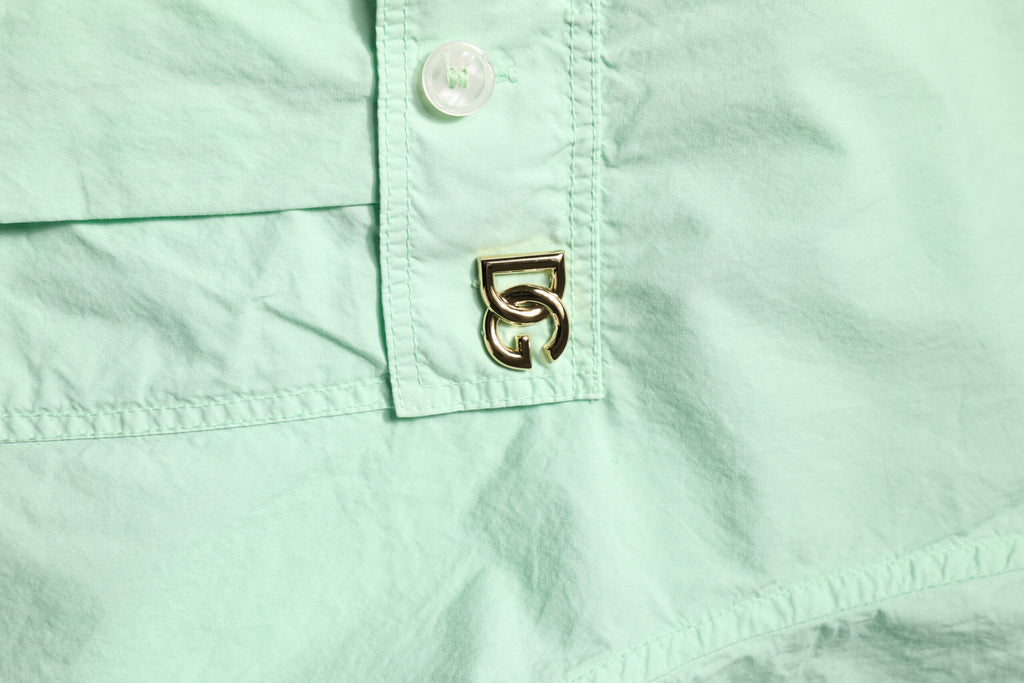 Dolce & Gabbana Grün Baumwolle Kurzarm Männer Casual Shirt