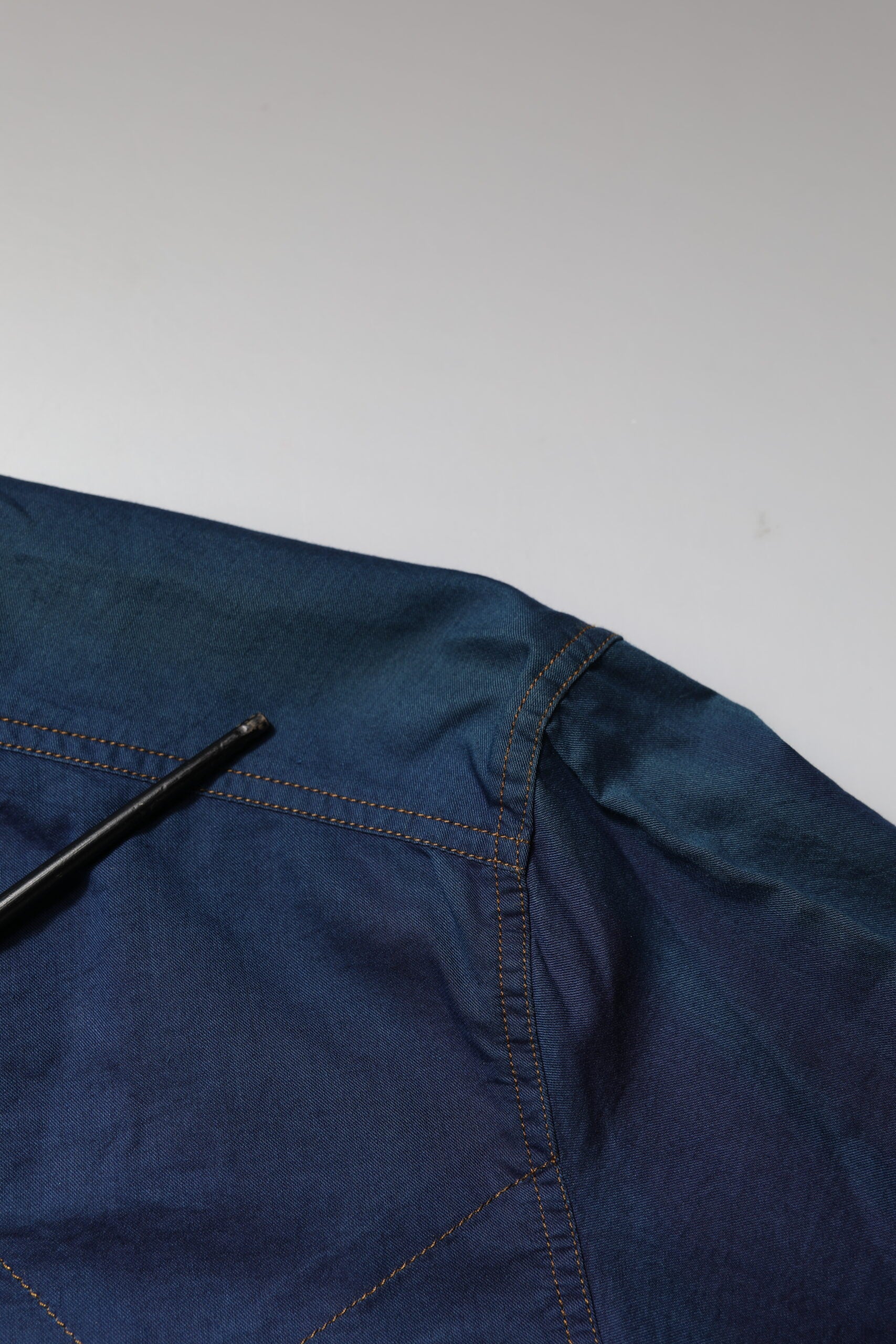 Dolce & Gabbana Blaues Baumwolle GOLD Langarm Freizeithemd