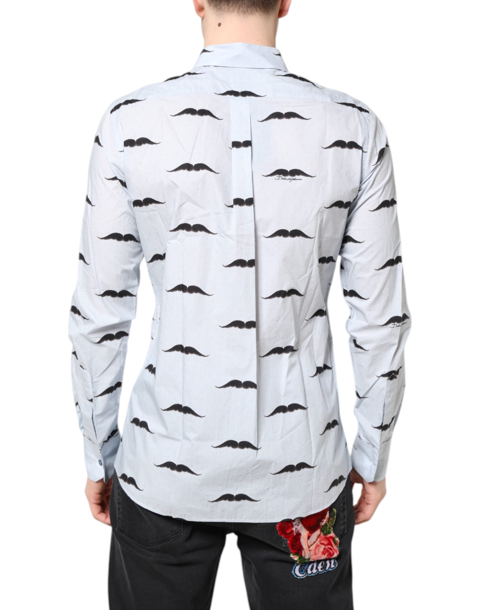 Dolce & Gabbana Hellblaues Hemd aus Baumwolle MARTINI Formal Dress Shirt