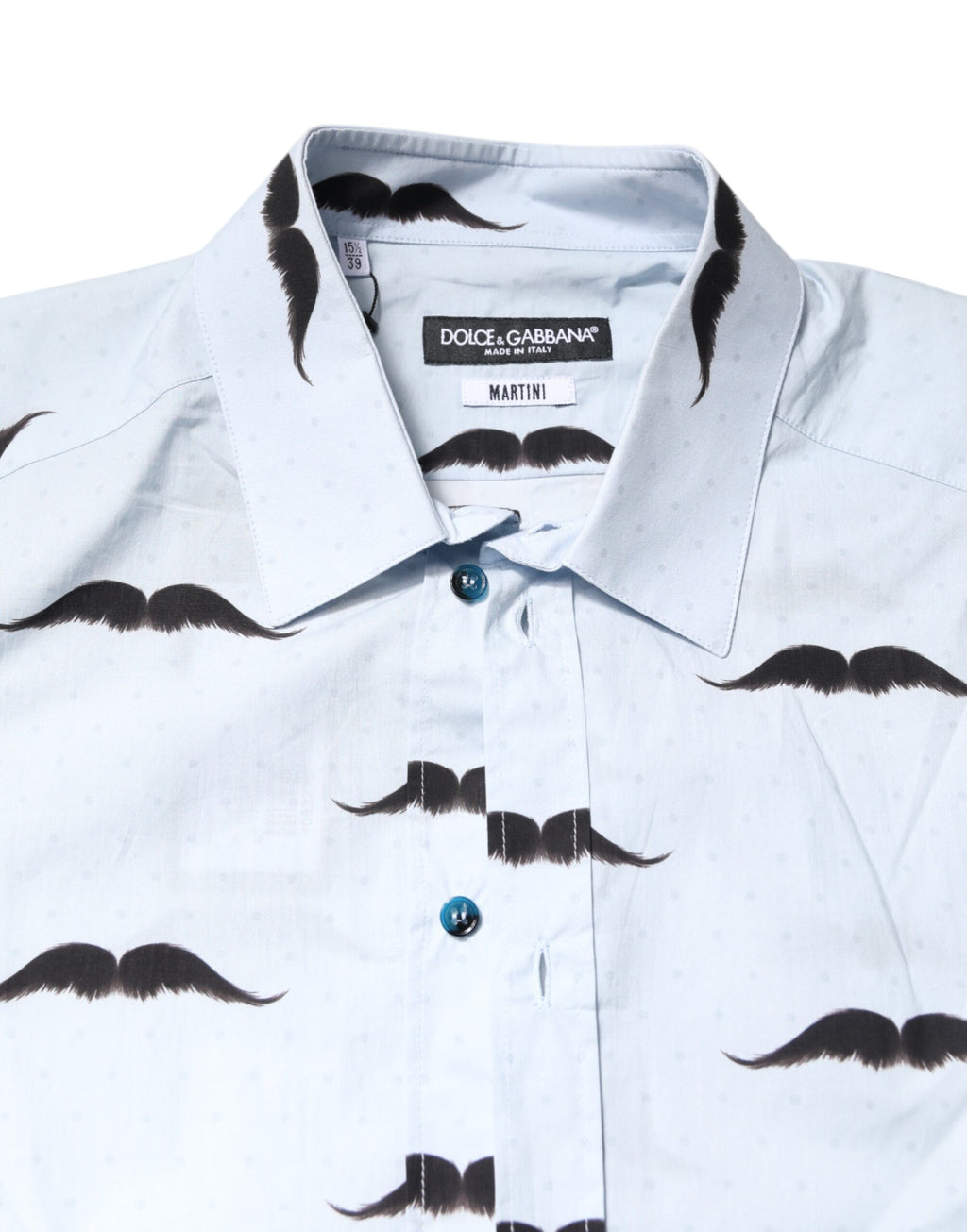 Dolce & Gabbana Light Blue Cotton MARTINI Elegantes Hemd