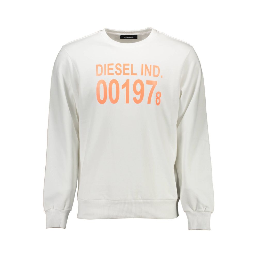 Diesel Weißer Baumwollpullover für Männer