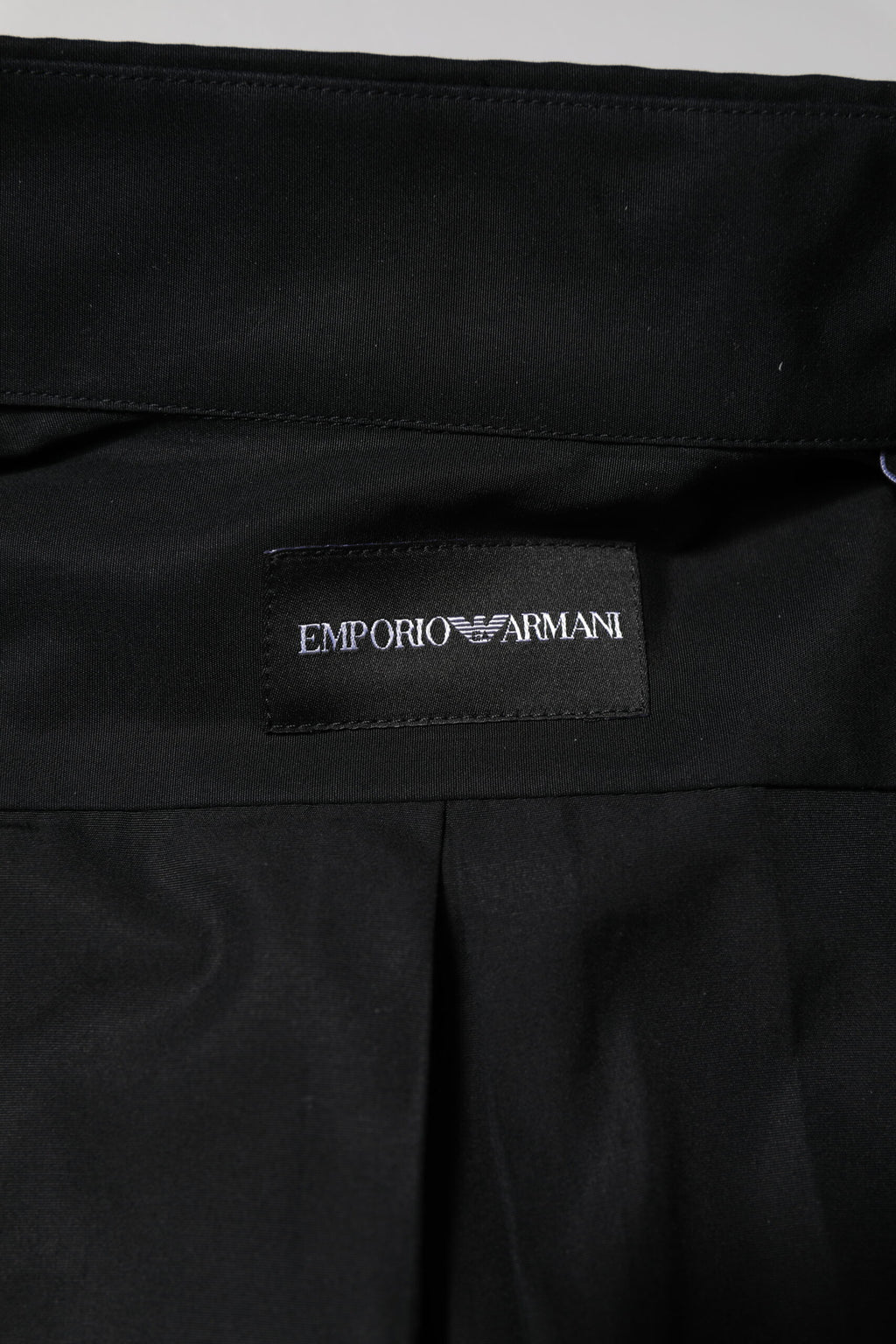 Emporio Armani Schwarz Baumwolle Lange Ärmel Männer Formal Dress Shirt