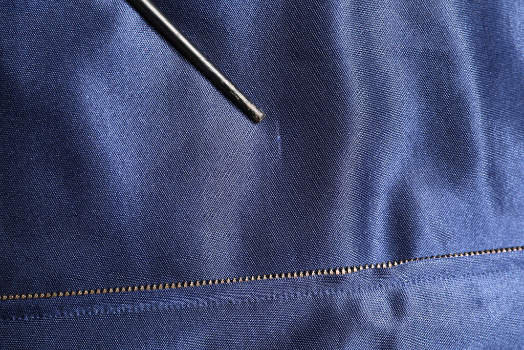 Dolce & Gabbana Blauer Nylon Logo Patch Herren Bomber Pullover