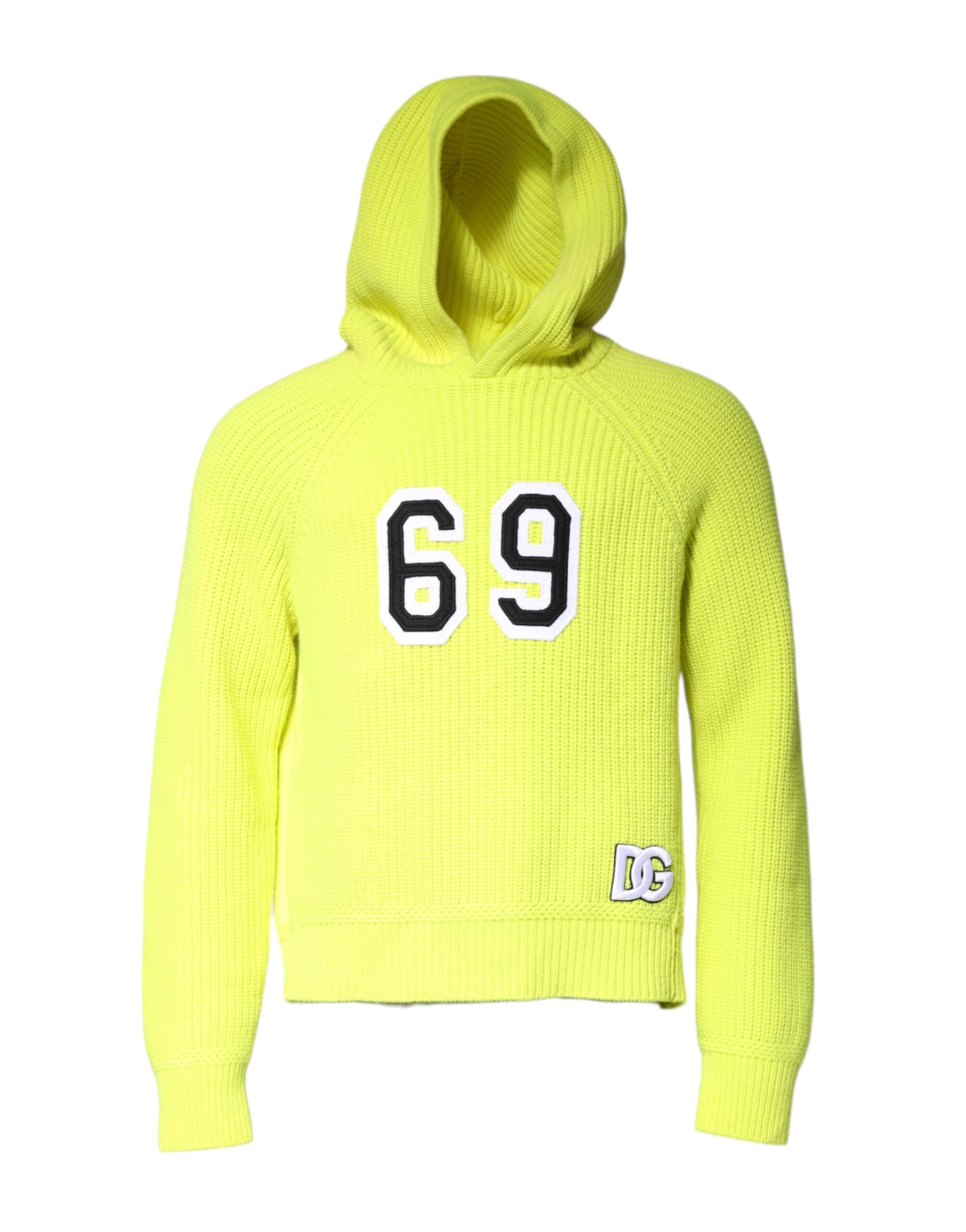 Dolce & Gabbana Grün 69 Knit Hooded Herren Pullover Pullover