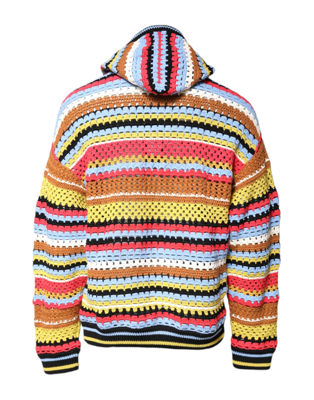 Dolce & Gabbana Multicolor Pullover mit Kapuze aus Baumwolle