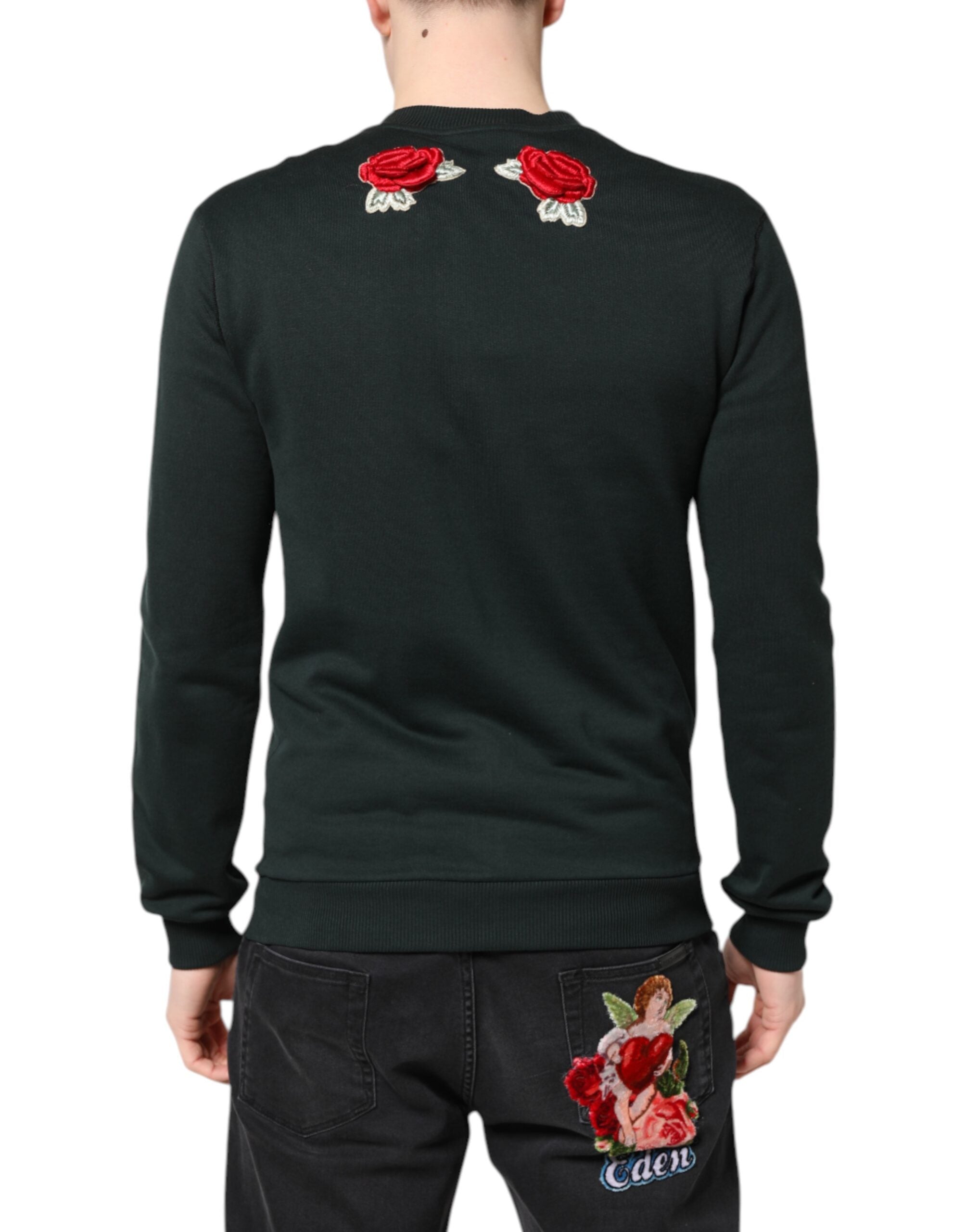 Dolce & Gabbana Schwarzer Pullover mit Paillettenverzierung