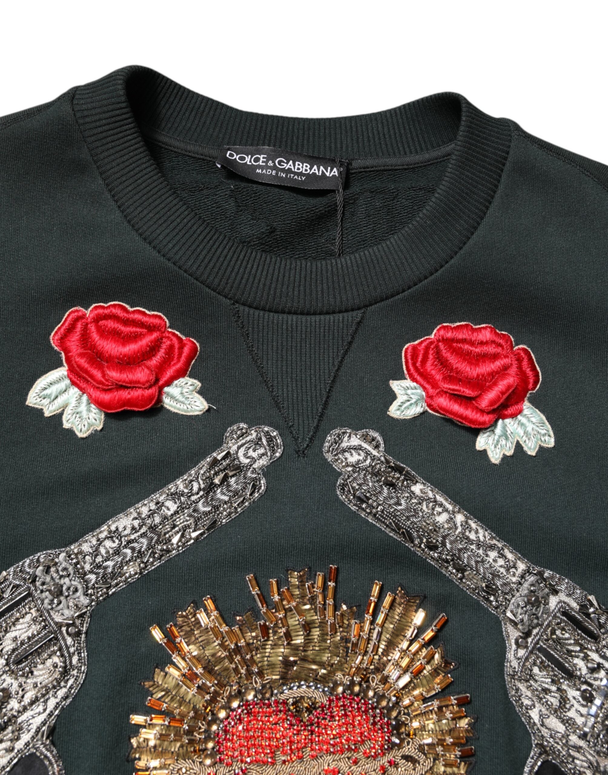 Dolce & Gabbana Schwarzer Pullover mit Paillettenverzierung