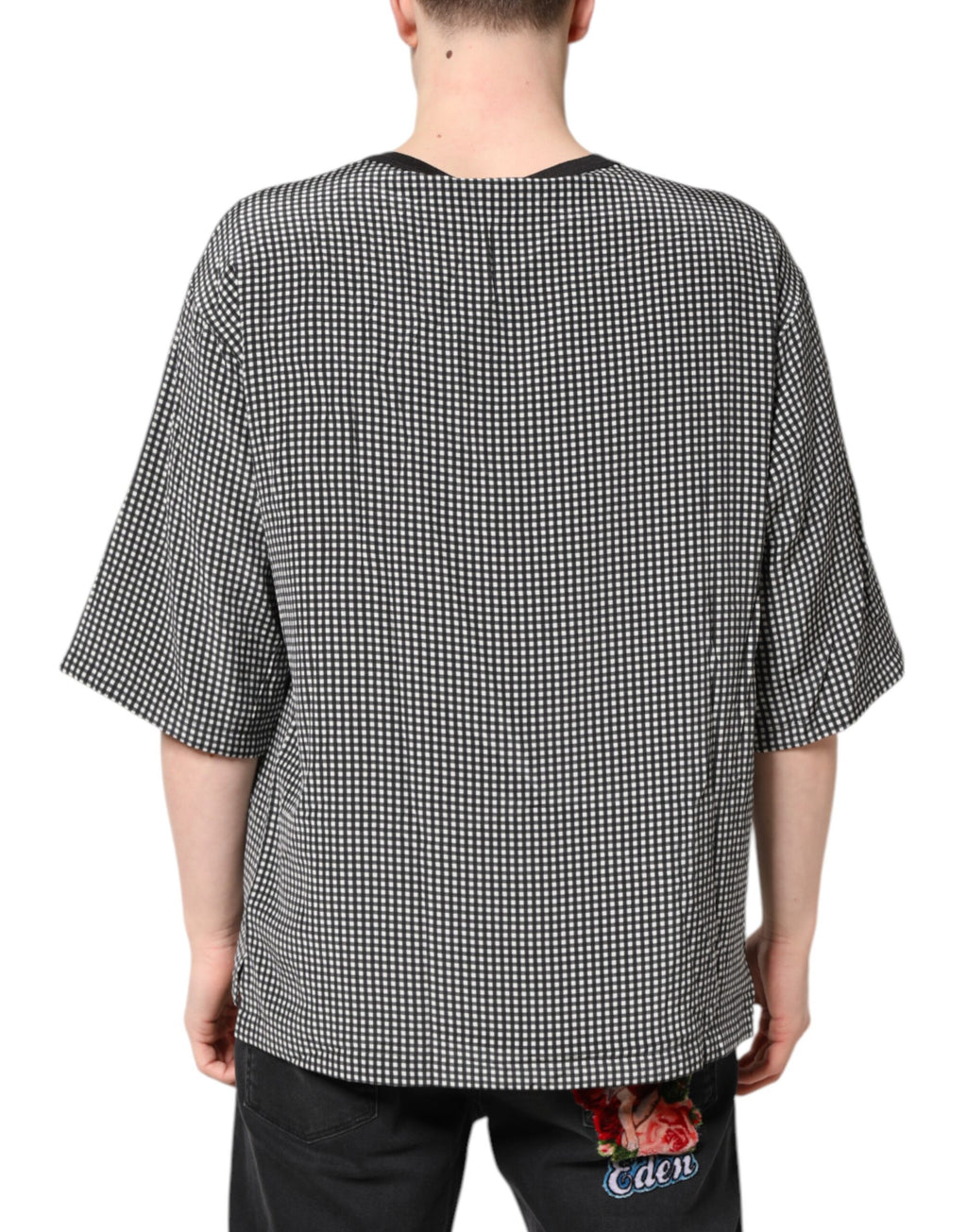 Dolce & Gabbana Schwarzes Kurzarm-T-Shirt mit Grafikdruck