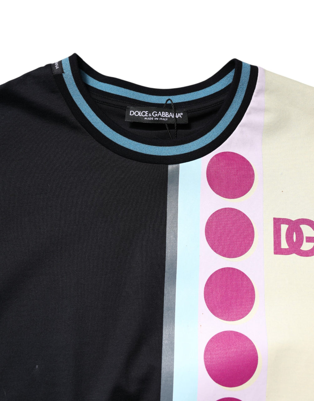Dolce & Gabbana Mehrfarbig bedrucktes Logo-T-Shirt mit kurzen Ärmeln