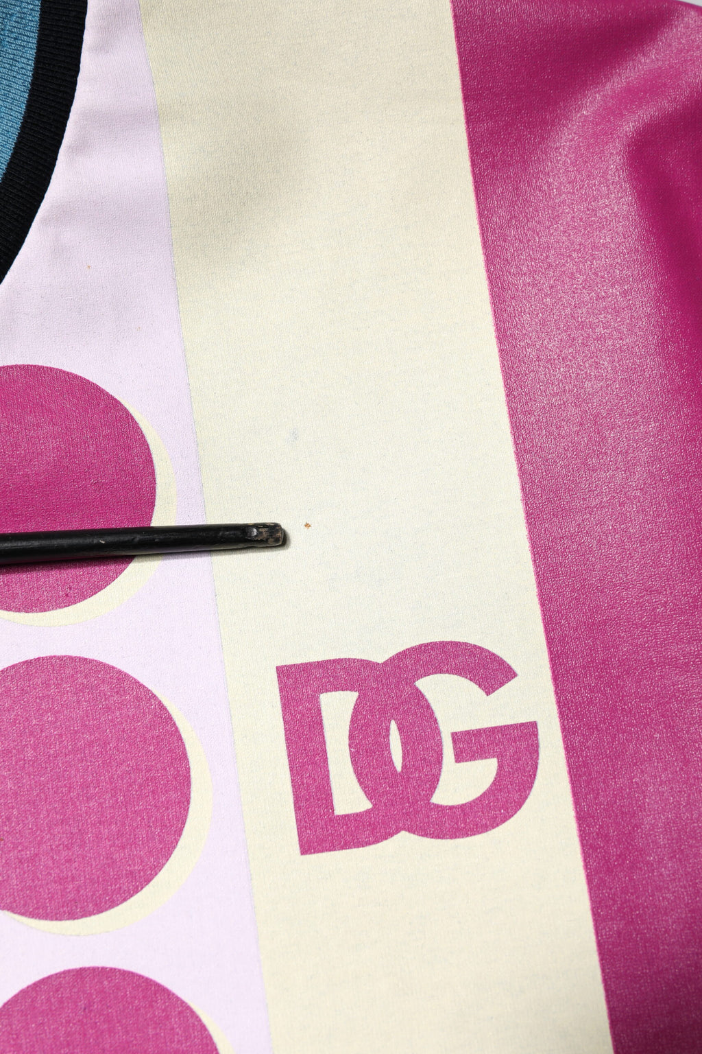 Dolce & Gabbana Mehrfarbig bedrucktes Logo-T-Shirt mit kurzen Ärmeln