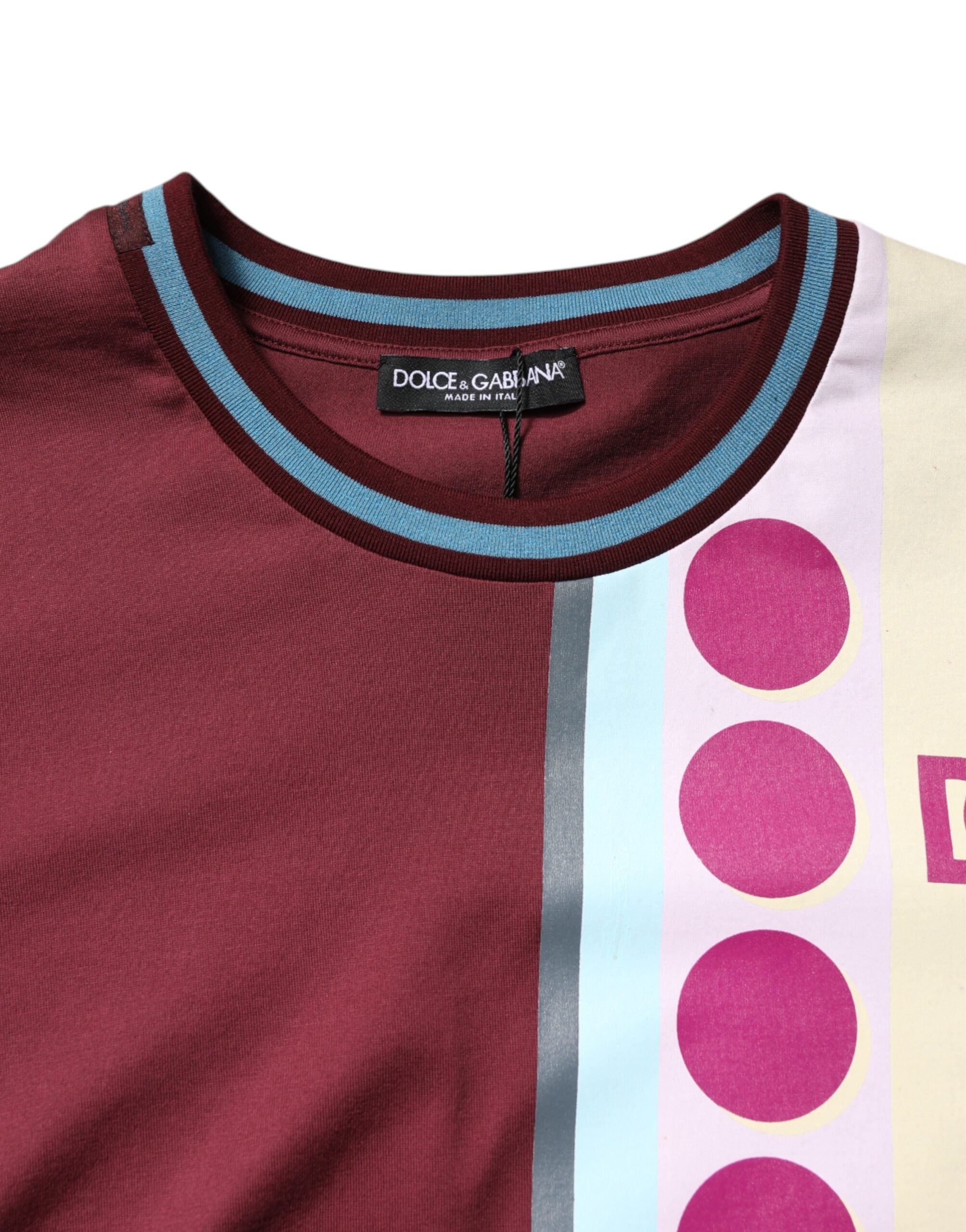 Dolce & Gabbana Mehrfarbig bedrucktes Logo-T-Shirt mit kurzen Ärmeln