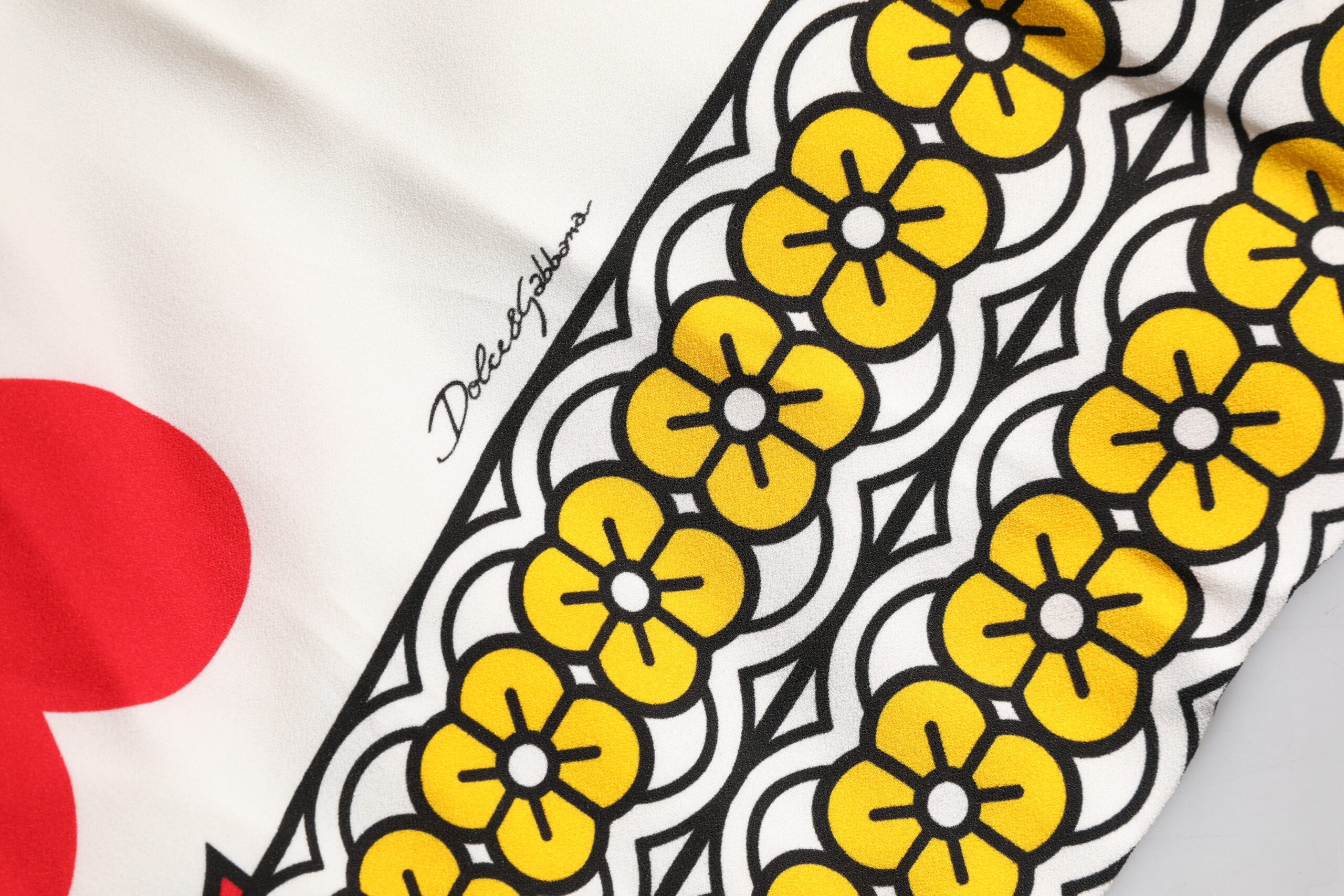 Dolce & Gabbana Weißes ärmelloses Maxikleid der Herzkönigin