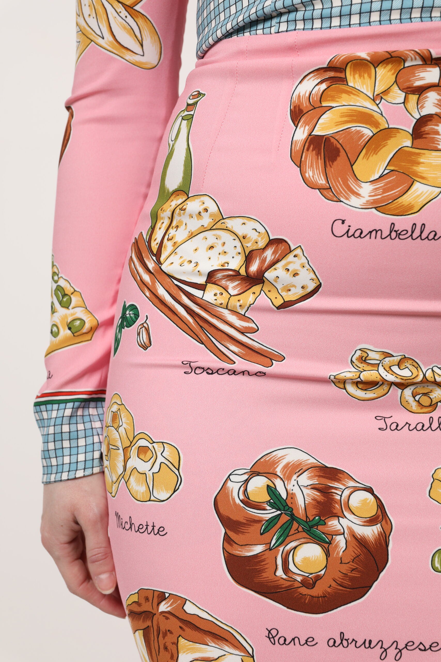 Dolce & Gabbana Rosa Pastry Print Bodycon Etuikleid Midikleid