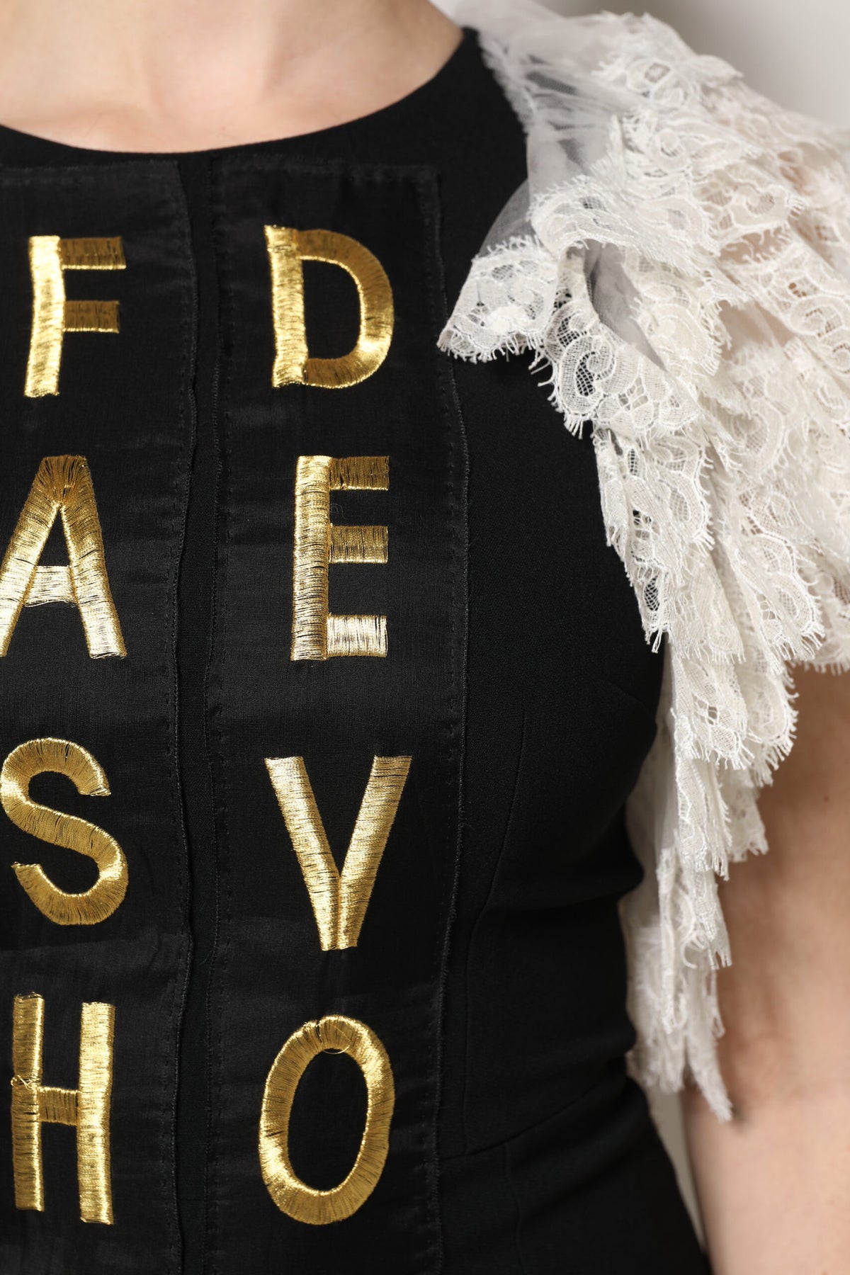 Dolce & Gabbana Schwarzes Fashion Devotion Mini-Kleid mit Verzierungen