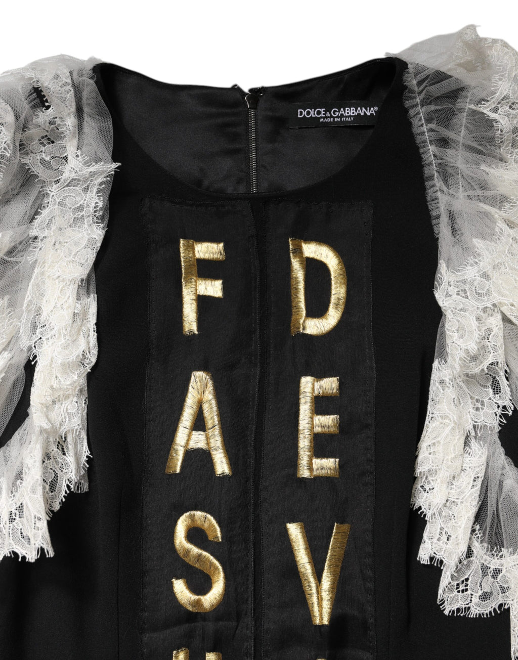 Dolce & Gabbana Schwarzes Fashion Devotion Mini-Kleid mit Verzierungen