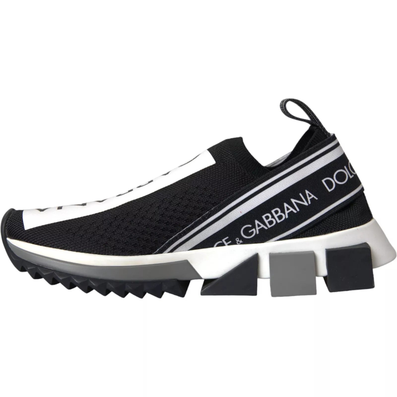 Dolce & Gabbana Schwarz Weiß Slip On Sorrento Sneakers Schuhe