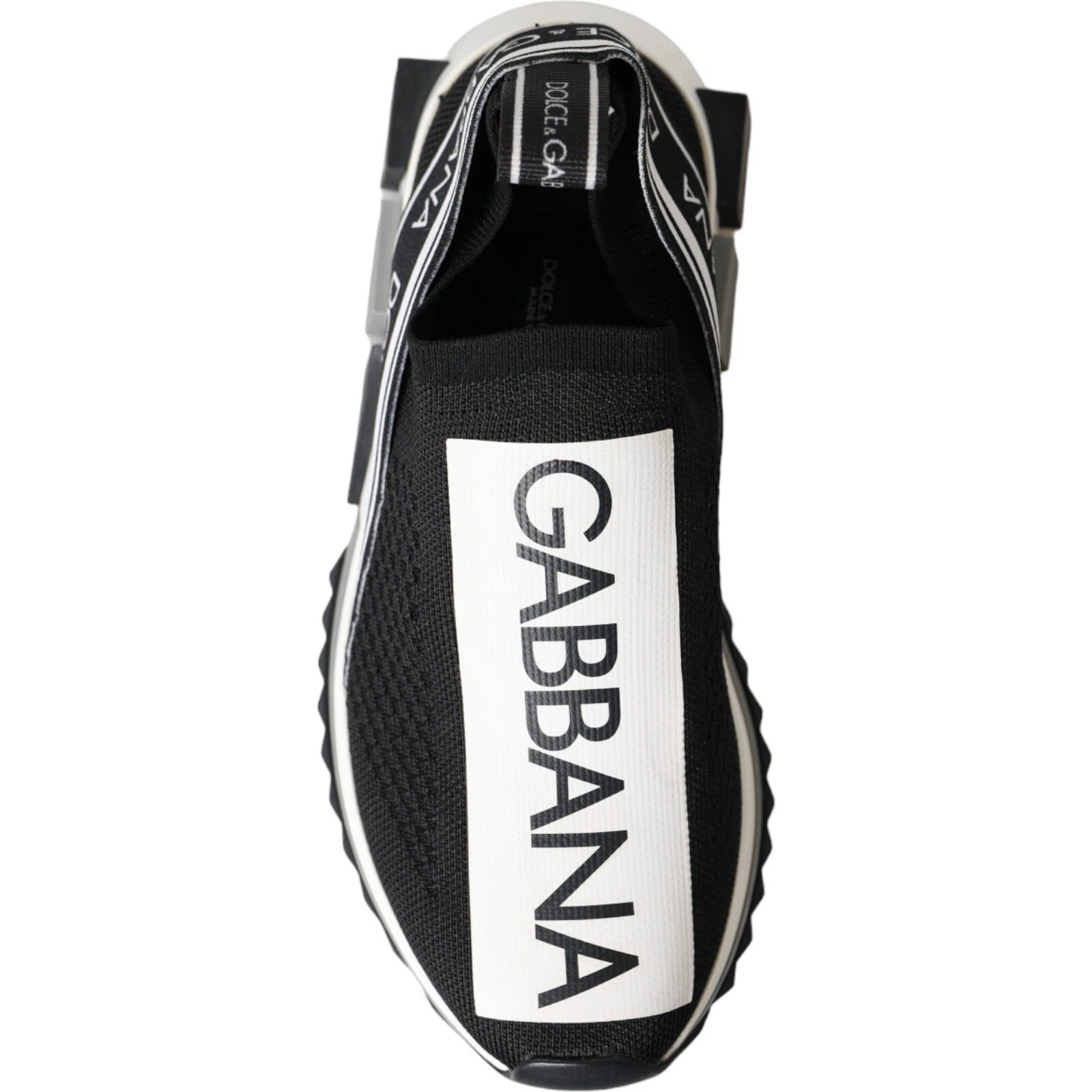 Dolce & Gabbana Schwarz Weiß Slip On Sorrento Sneakers Schuhe