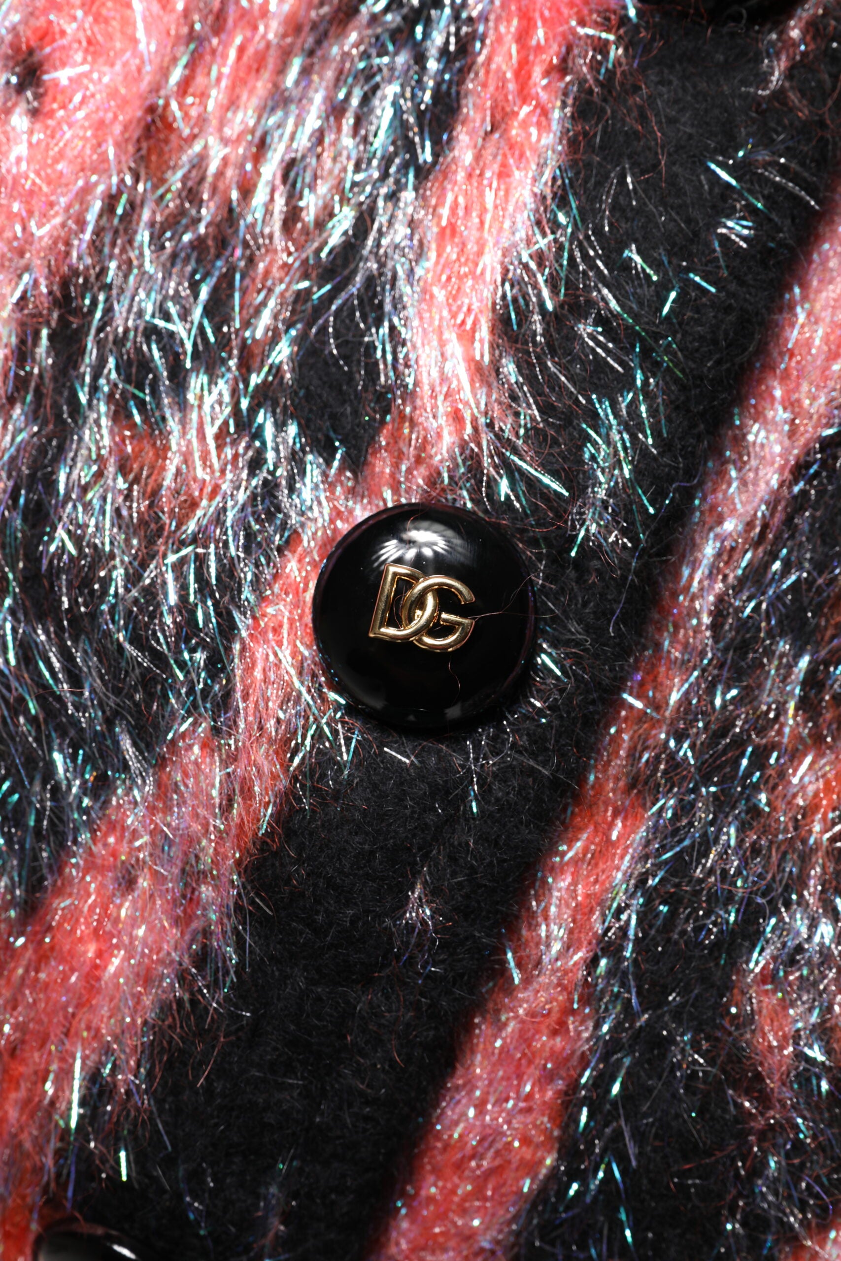 Dolce & Gabbana Roter Mohair-Woll-Cardigan mit Knopfleiste