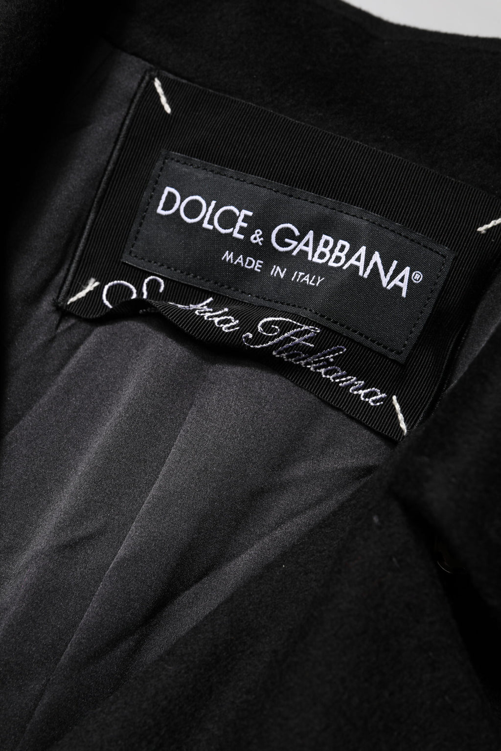 Dolce & Gabbana Zwarte Wollen Sartoria Italiano Blazer Jas
