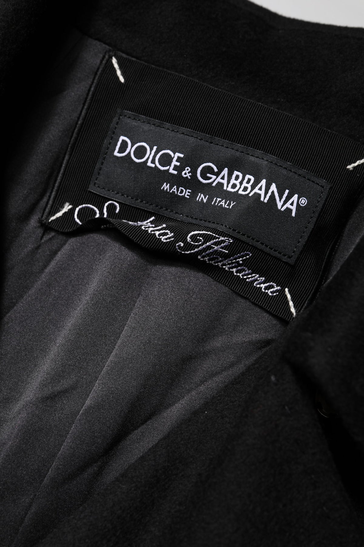 Dolce & Gabbana Zwarte Wollen Sartoria Italiano Blazer Jas