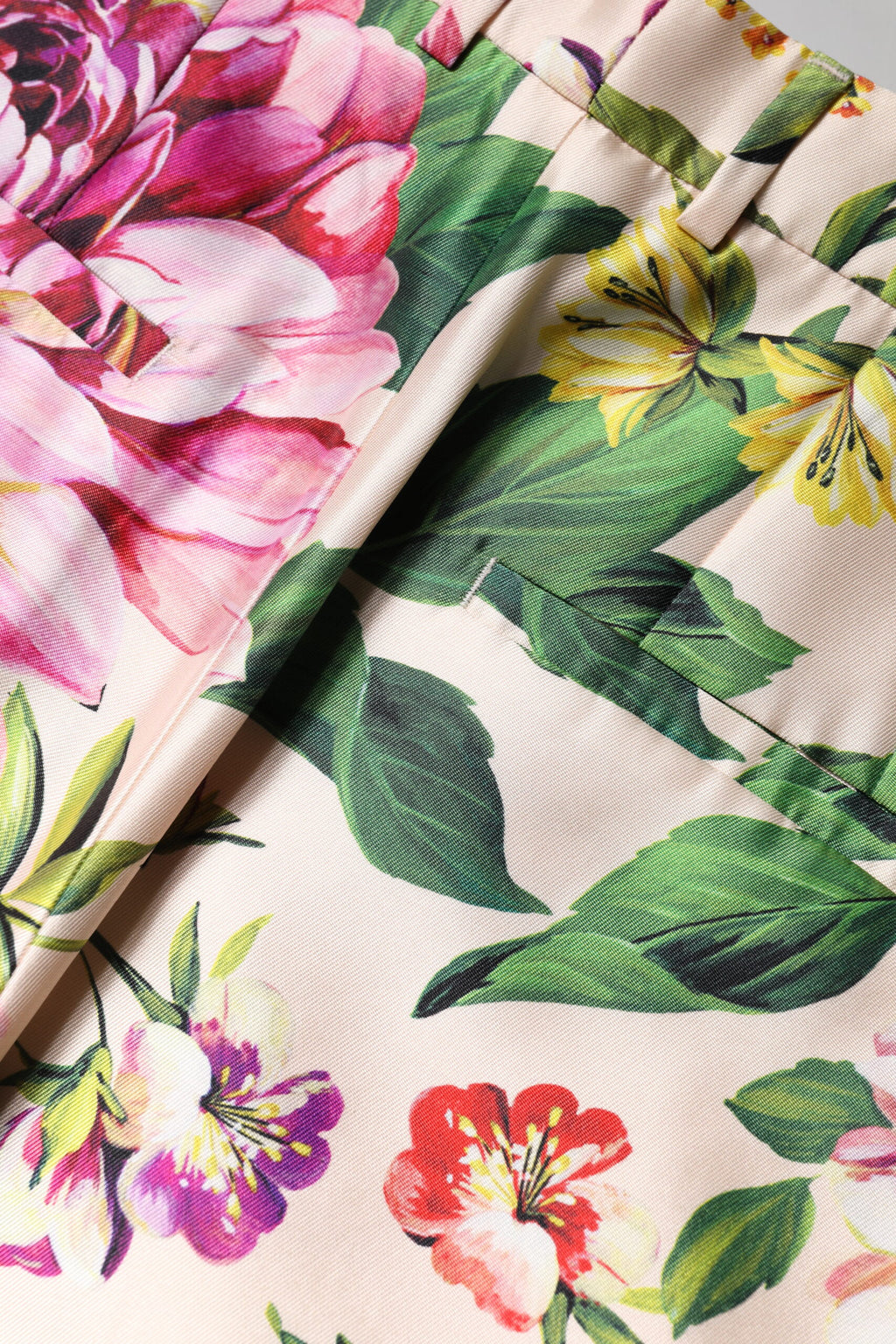 Dolce & Gabbana Multikleurige Rechte Broek Met Hoge Taille En Bloemenprint