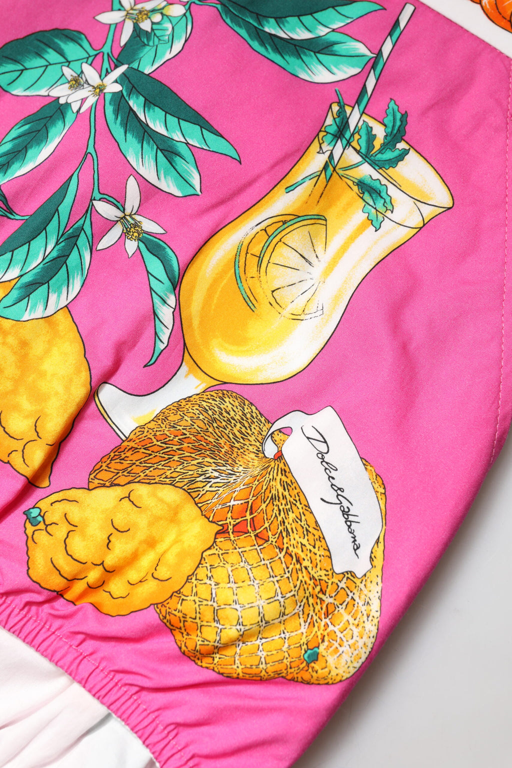 Dolce & Gabbana Rosa bedruckte Hot Pants mit hoher Taille Shorts