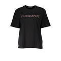 Patrizia Pepe Schwarzes Baumwoll-T-Shirt für Frauen